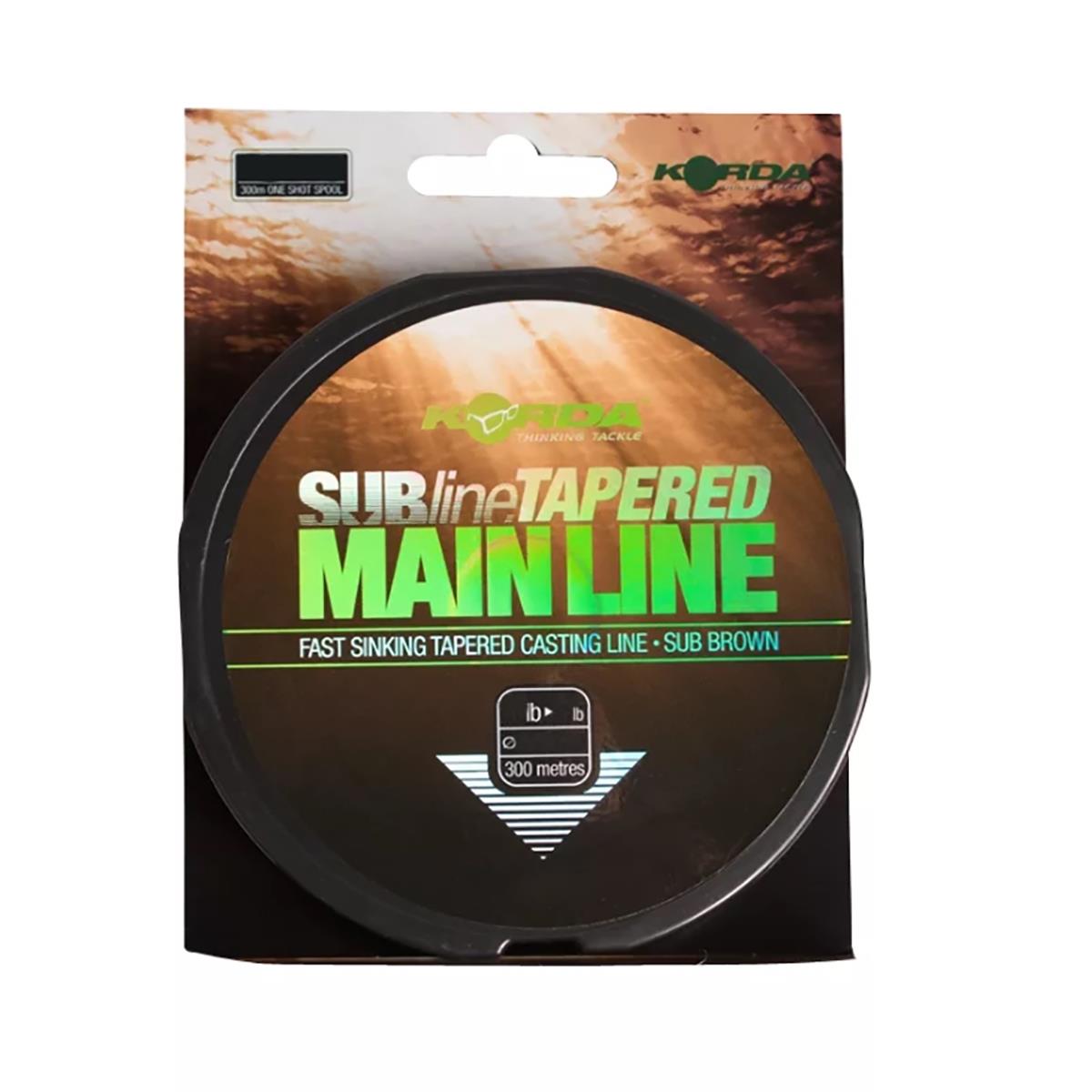 Леска коническая Subline Tapered Mainline 0,33-0,50 мм KTM33  Korda