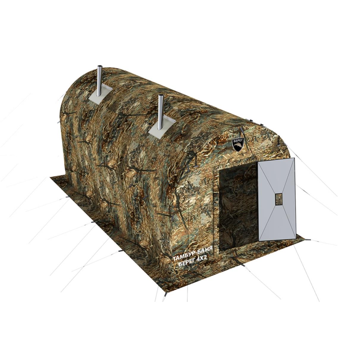 Походная баня-палатка Берег ПБ-3 корзина для хранения с ручками и пвх окном доляна
