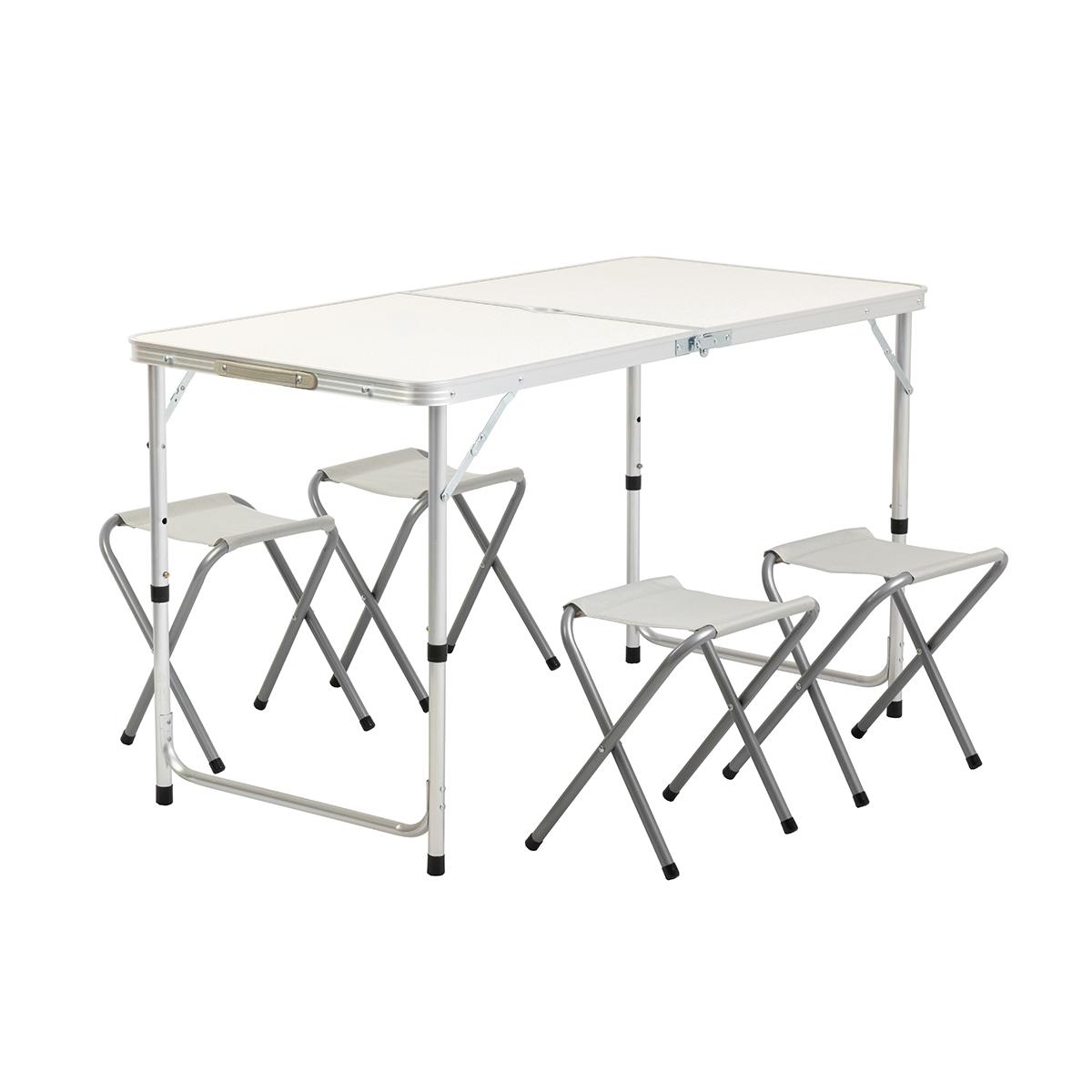 Набор мебели, стол + 4 табурета (PR-FX8812-C) щётка для мебели и одежды велюровая доляна треугольная 16×18×5 см