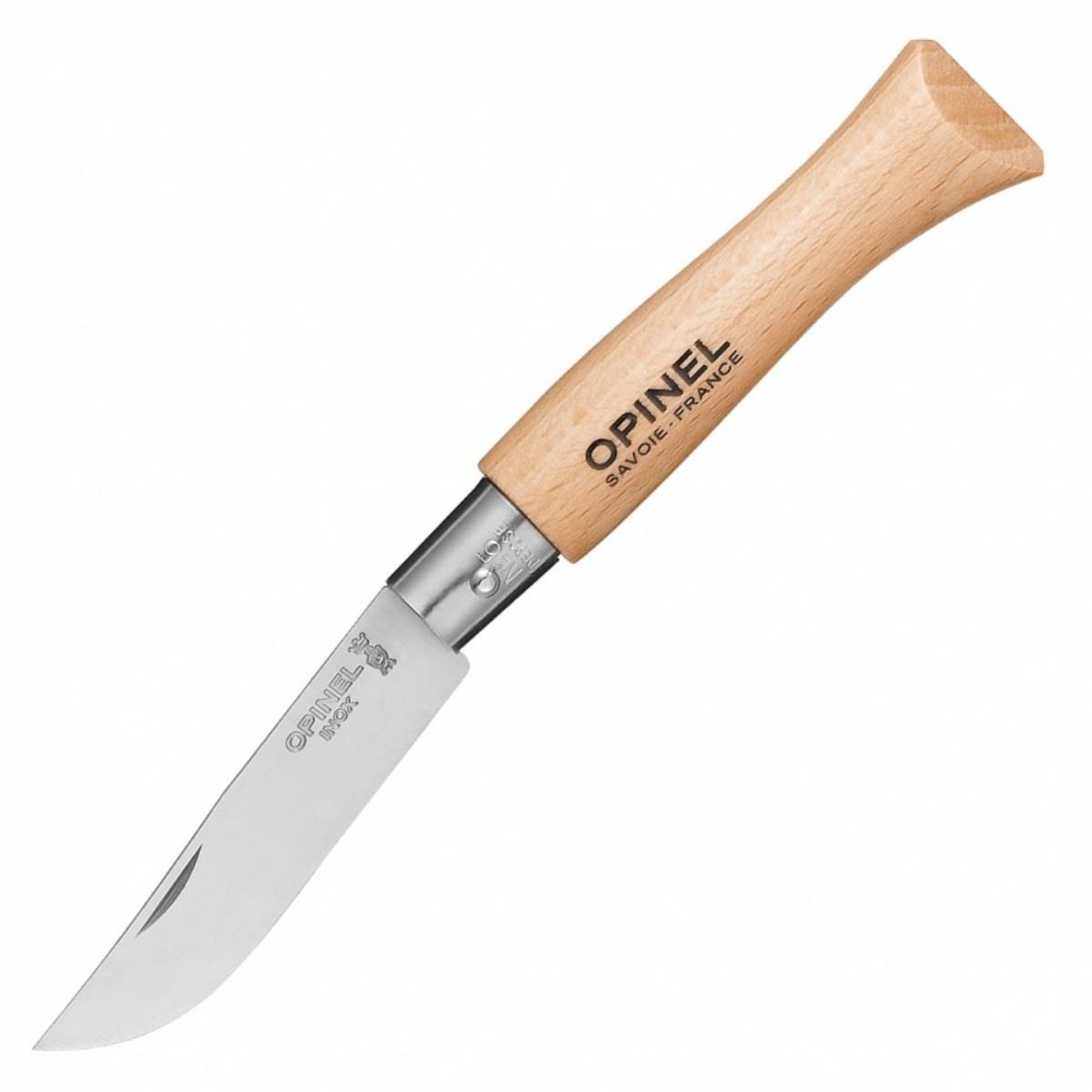 Нож №5 VRI Tradition Inox (нержавеющая сталь, рукоять бук, длина клинка 6 см) 0010729 OPINEL нож цельнометаллический охотник сталь m390 рукоять карбон