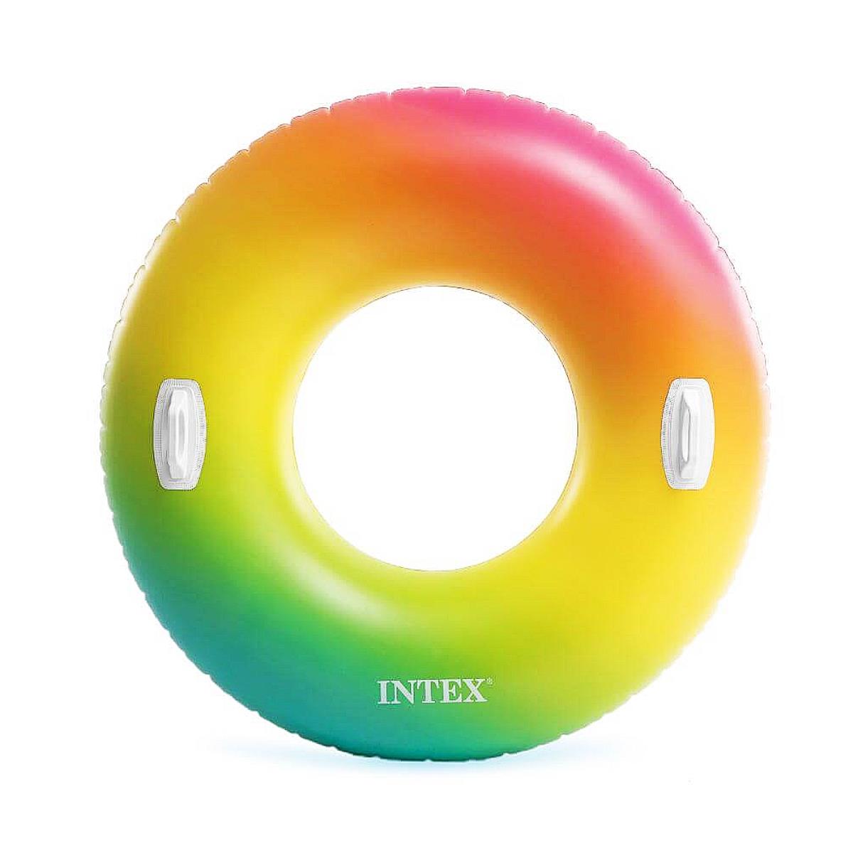 Круг надувной с ручками (58202)  INTEX шар фольгированный круг