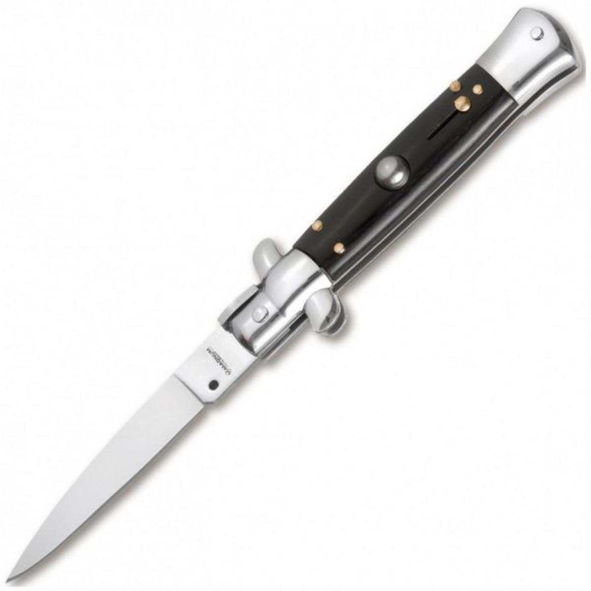 

Нож авт. склад. рук-ть чёрное дерево, сталь 440A BK01MB278 Sicilian Needle Dark Wood Boker, BK01MB278
