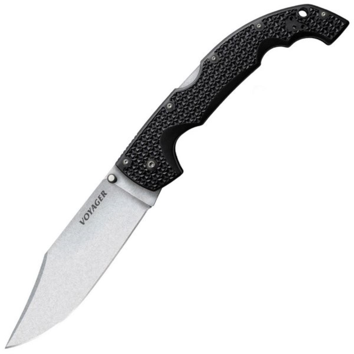 Нож складной CS_29AXC Voyager Clip Extra Large Plain Edge, рукоять Griv-EX, клинок AUS10A Cold Steel складной трапециевидный универсальный нож attache selection