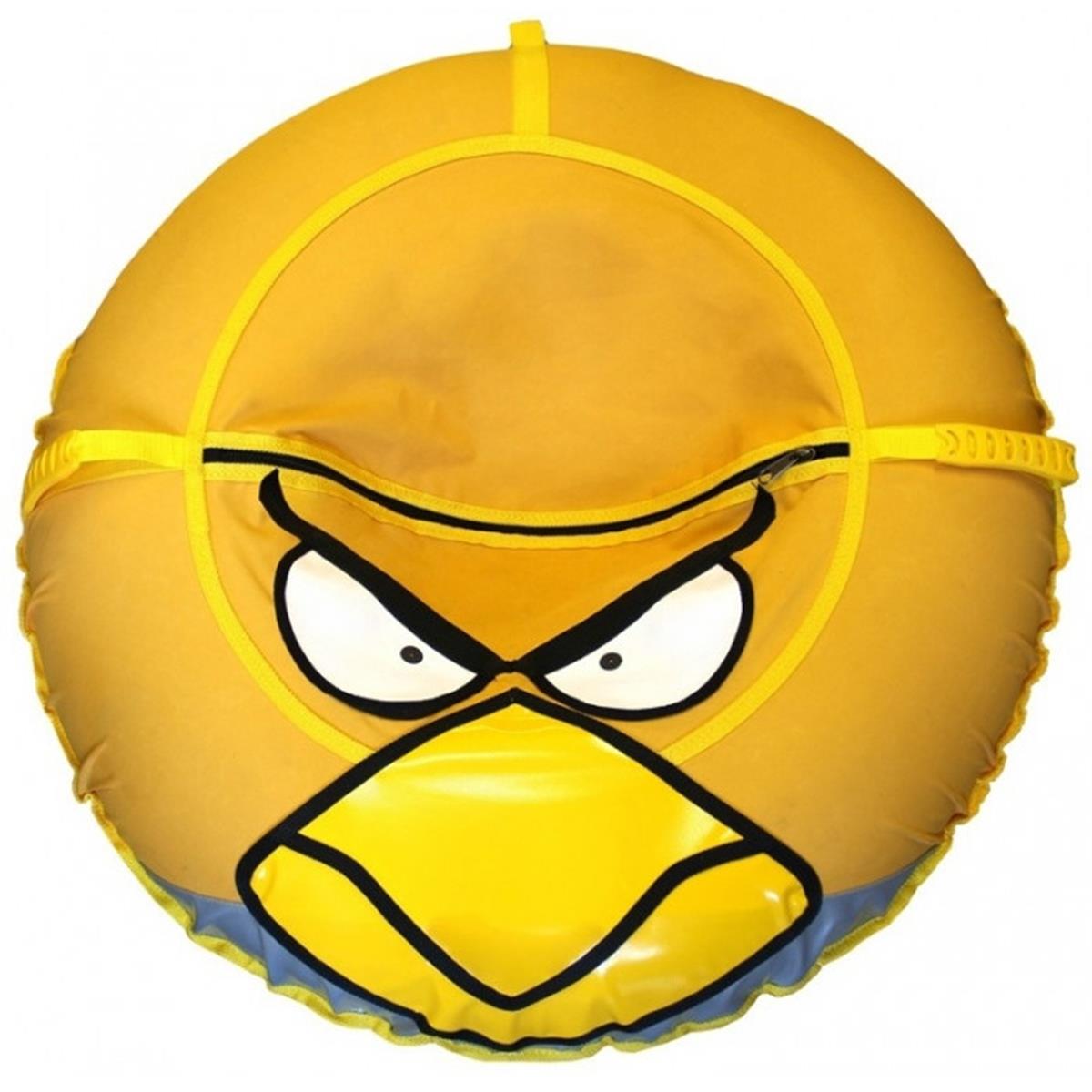 Санки-ватрушка Crazy Birds желтый ИГЛУ шнур для вязания 100% полиэфир 1мм 200м 75±10гр 08 желтый
