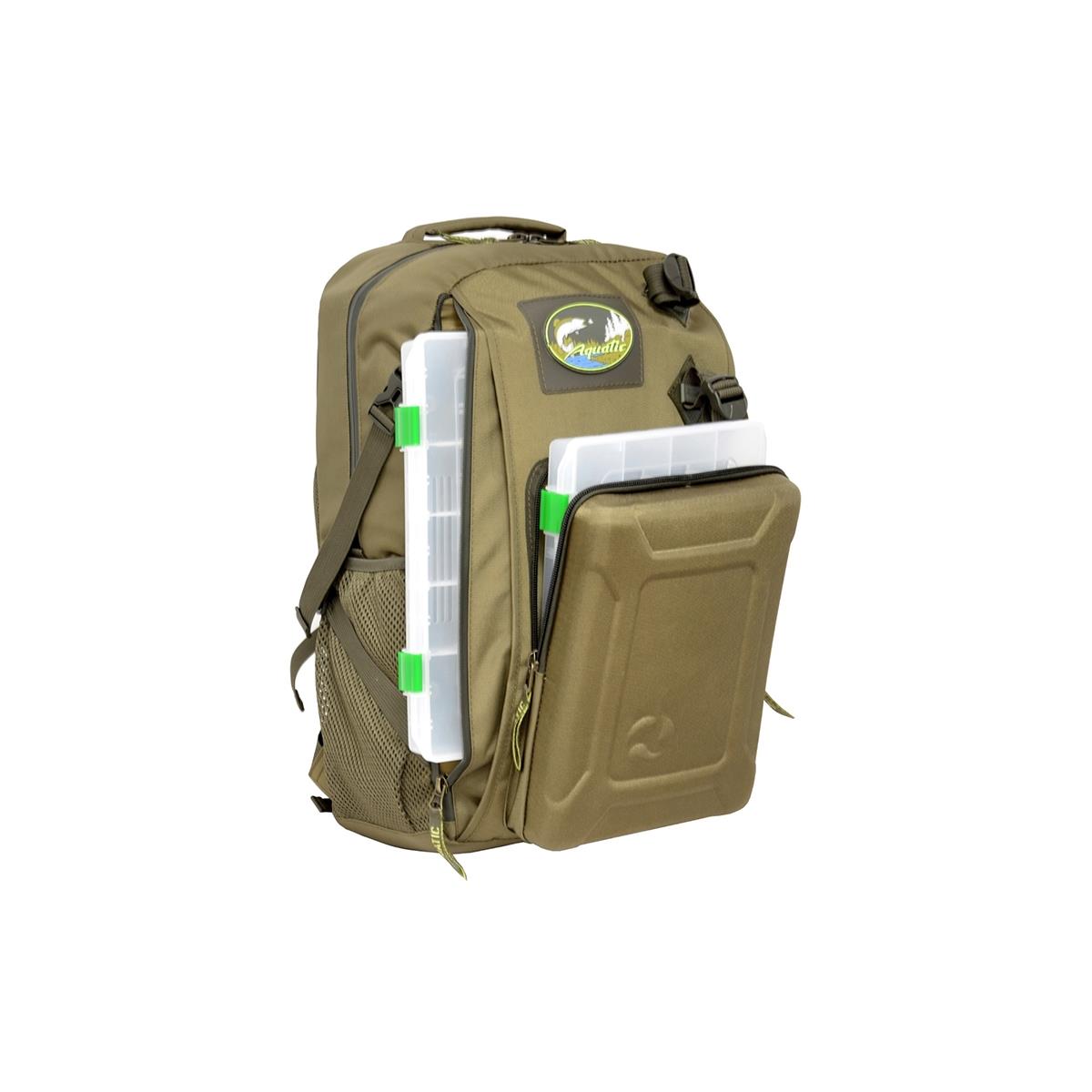 Рюкзак рыболовный с коробками FisherBox РК-02 AQUATIC рюкзак отдел на молнии 2 наружных кармана зелёный