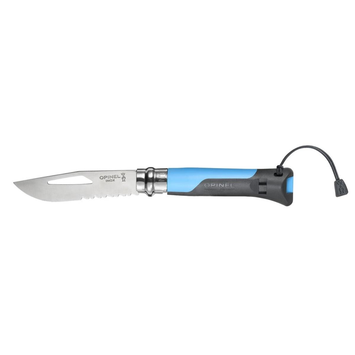Нож 8 VRI Outdoor knife двухцветная пластик. рукоять (синяя) OPINEL