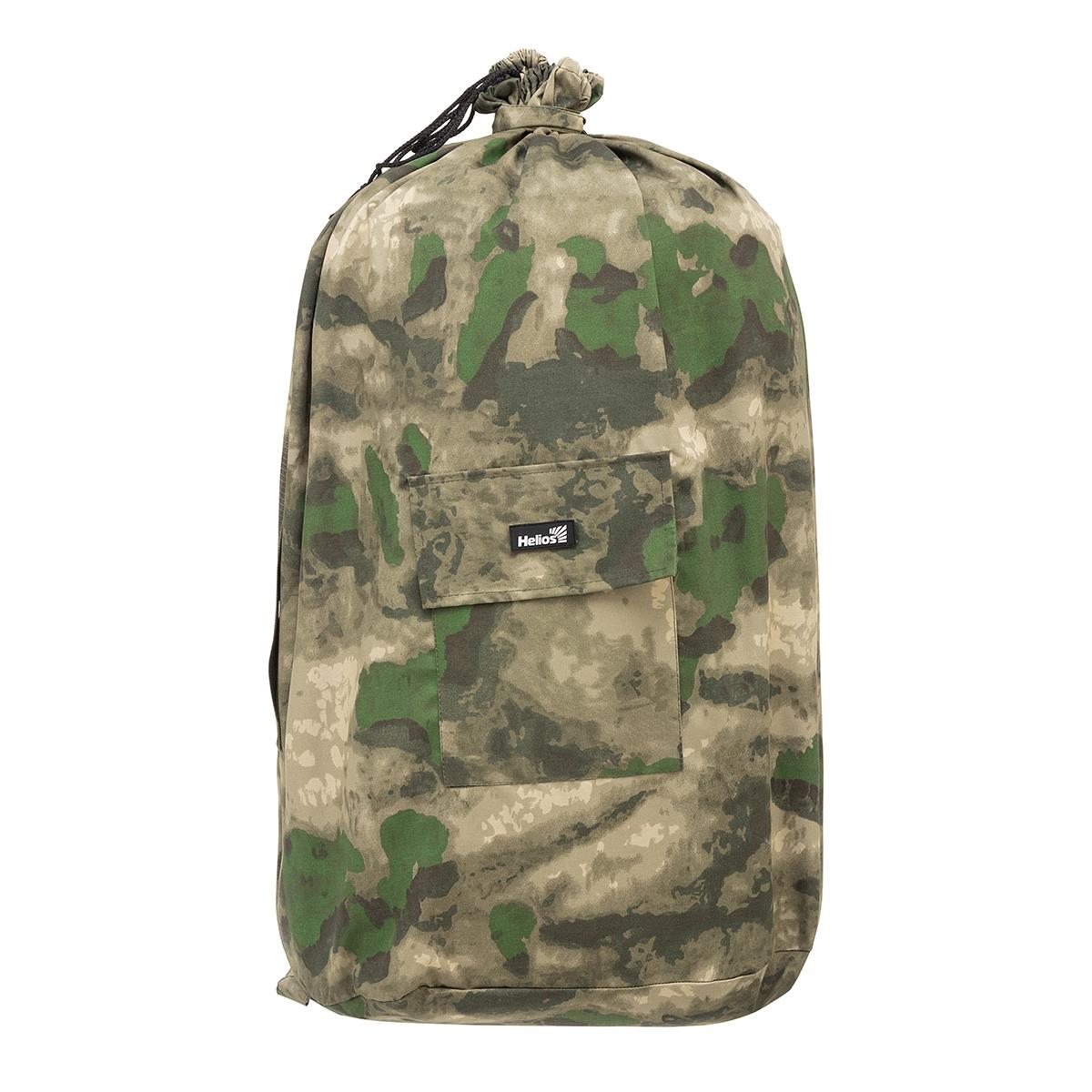 Мешок вещевой солдатский большой, 100л КМФ (палаточная ткань) Helios сумка мешок 2 отдела на молниях 3 наружных кармана длинный ремень коричневый
