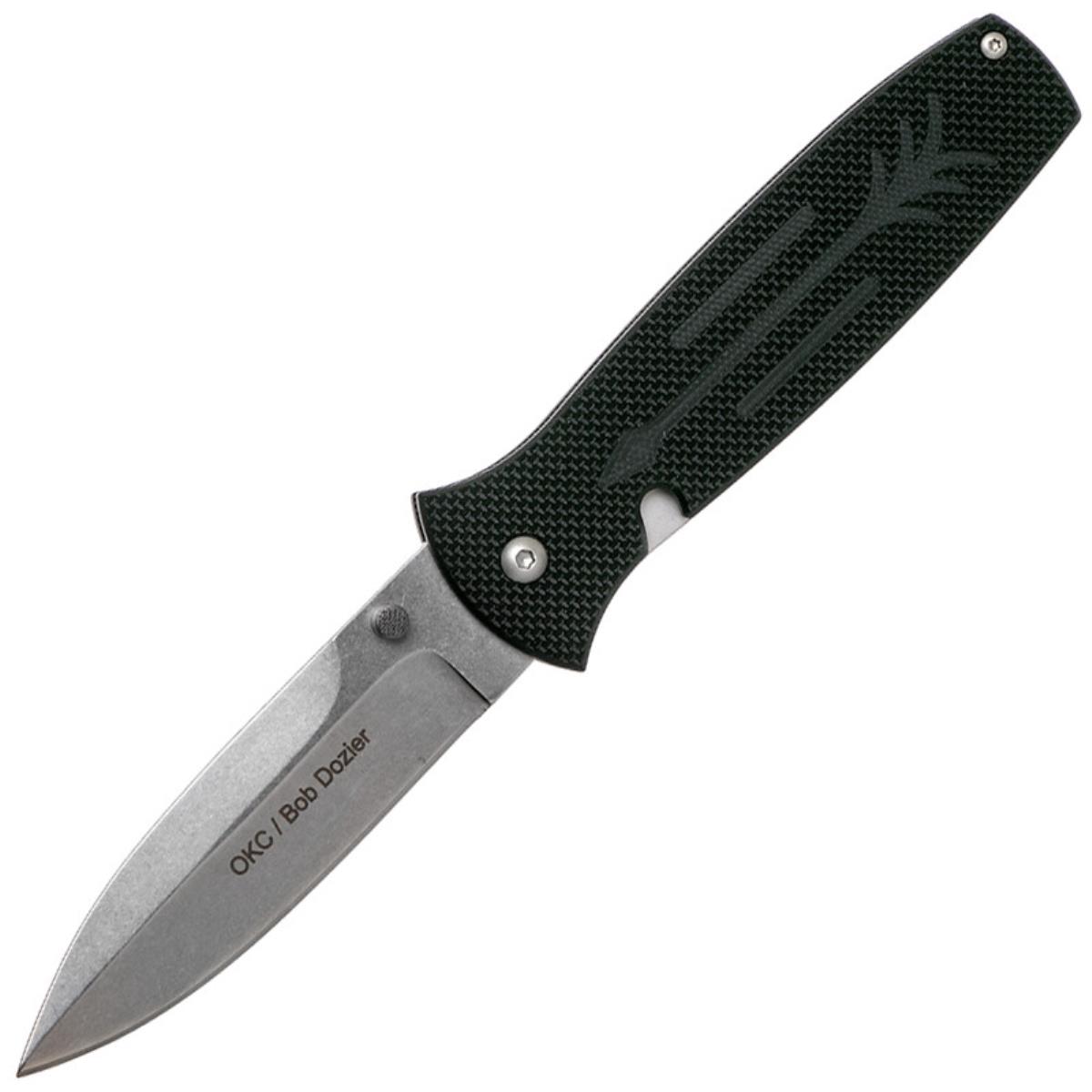 

Нож OKC Dozier Arrow складн.,чёрная рукоять, G10, клинок D2 (9100) ONTARIO, 9100