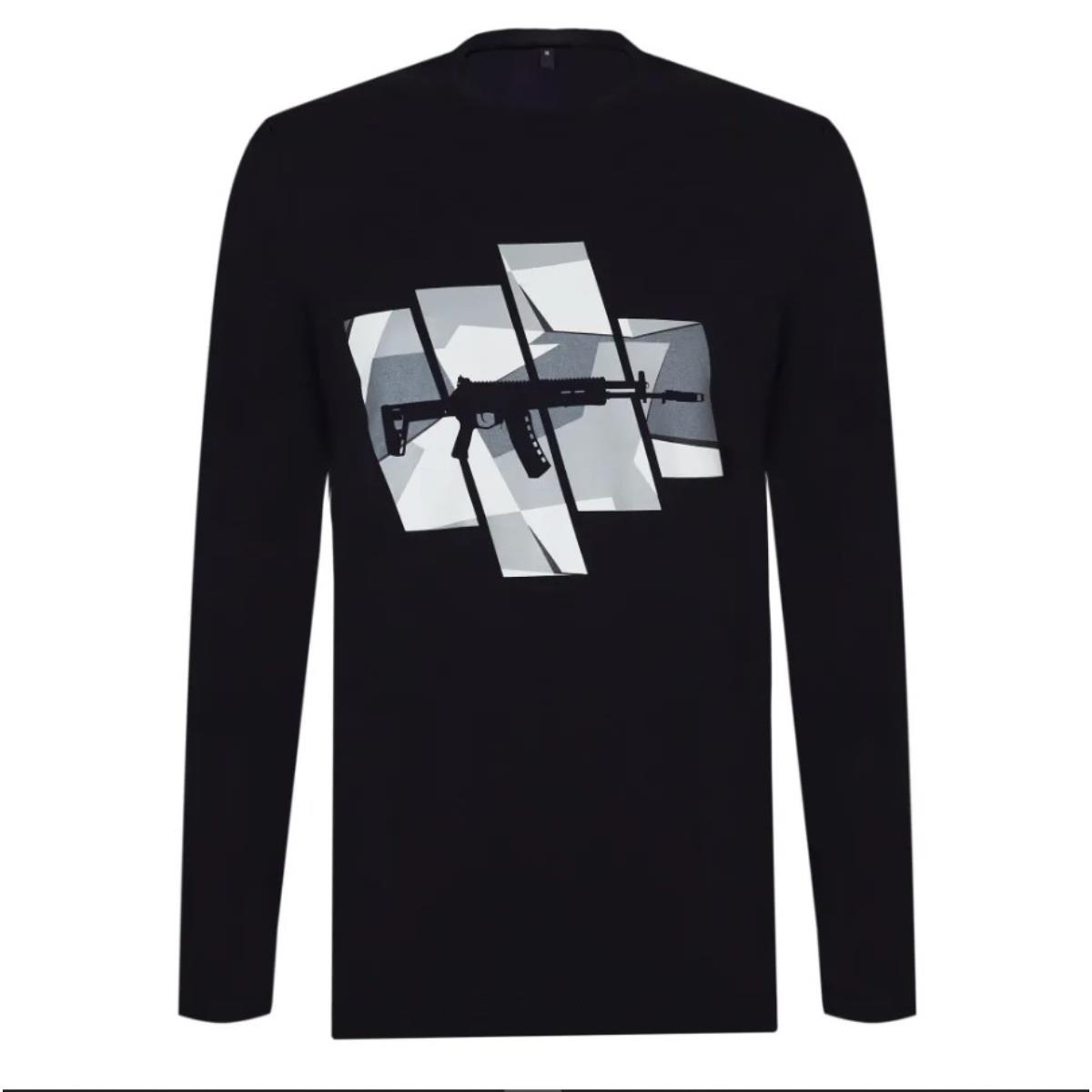 Лонгслив с принтом "АК-12 Gen2"; черный; размер L (KKL000043) Калашников