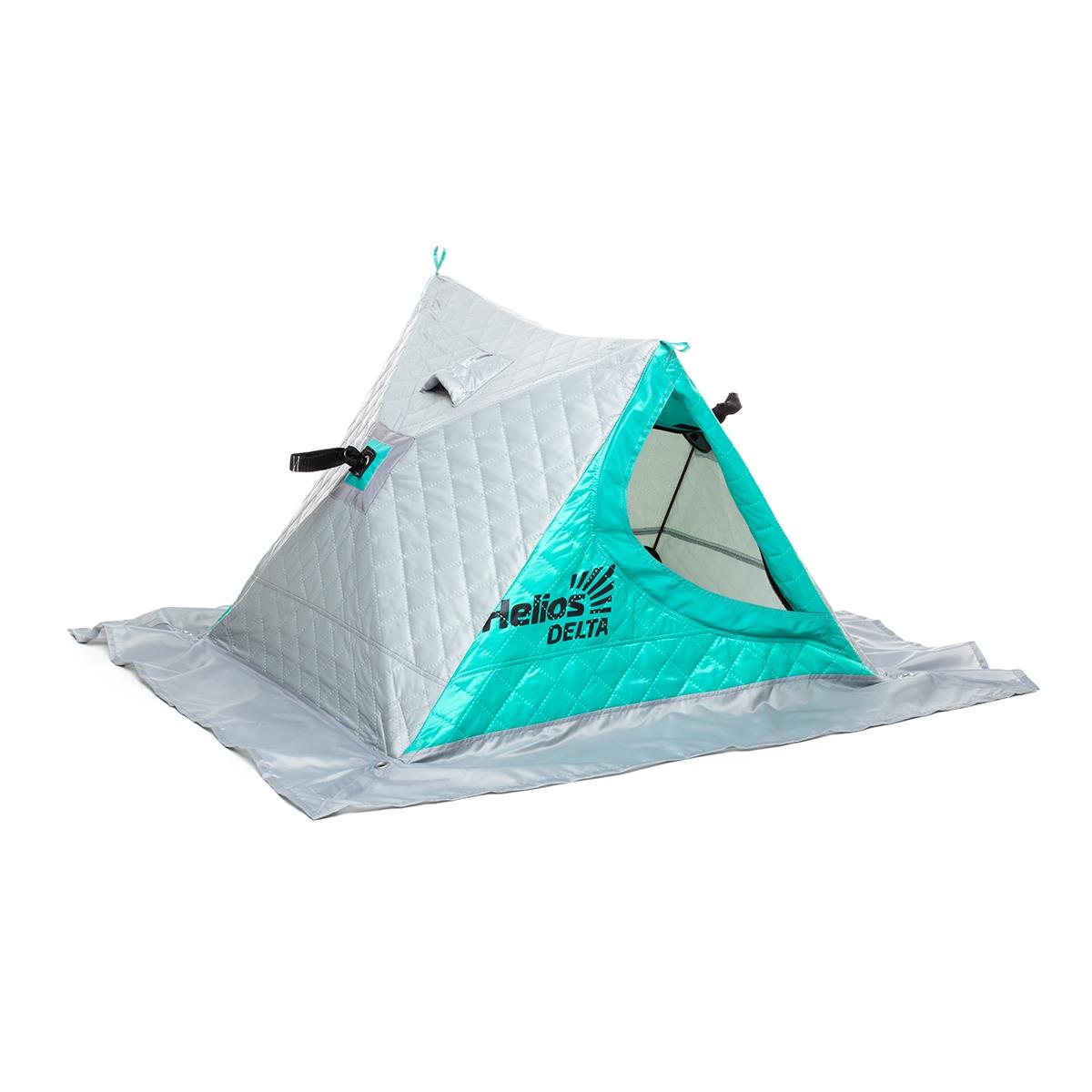 Мини палатка двускатная утепленная biruza/gray Helios туристическая палатка atemi angara 2 cx 00000119124
