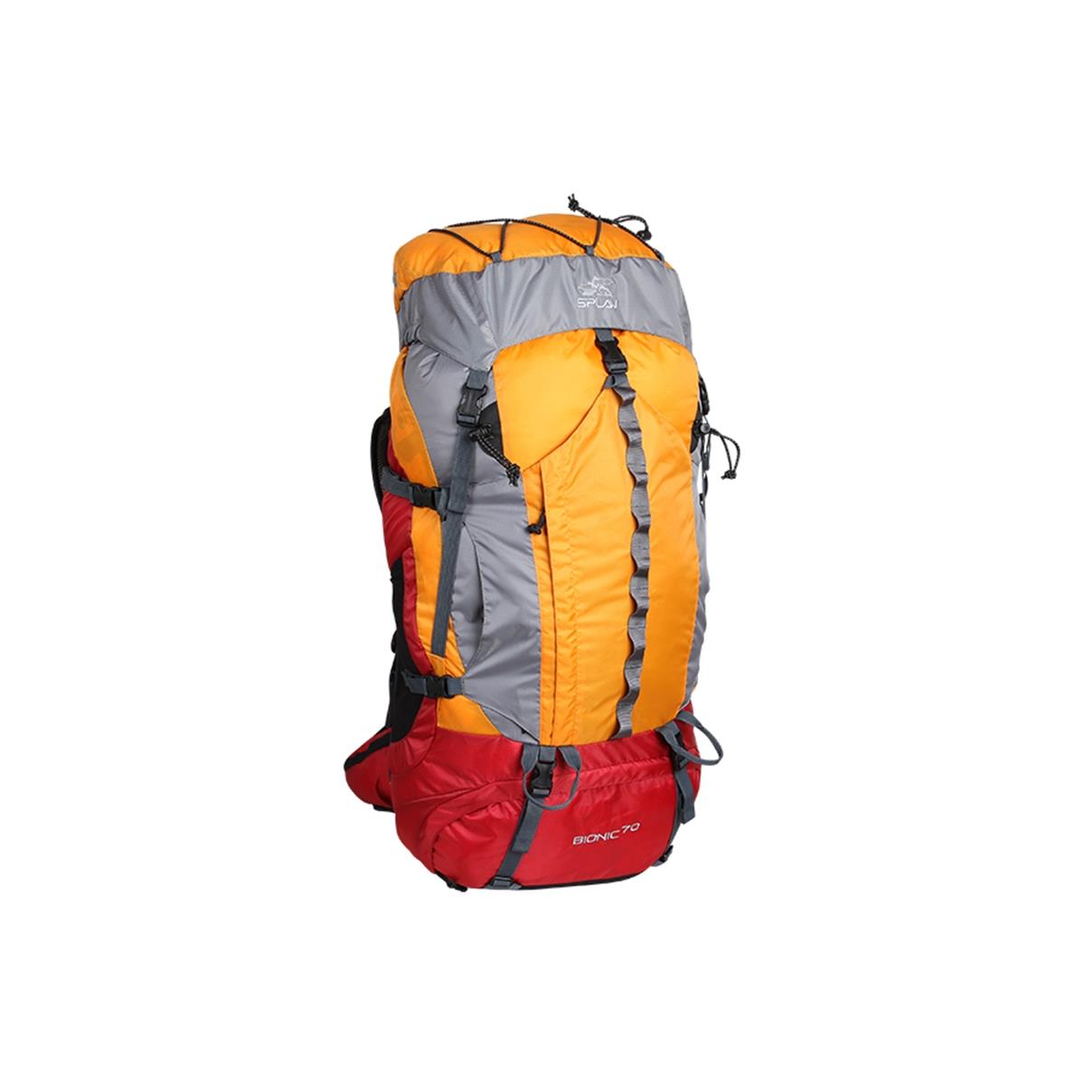 Рюкзак Bionic 70 оранжевый СПЛАВ рюкзак на молнии 3 наружных кармана серый