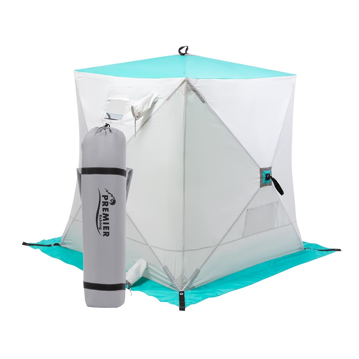 Палатка зимняя Куб 1,5х1,5 biruza/gray Premier Fishing рюкзак для переноски кошек и собак