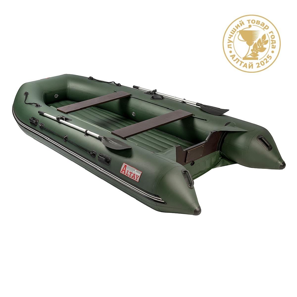 Лодка Алтай А380 зеленый надувное дно Тонар 90075₽