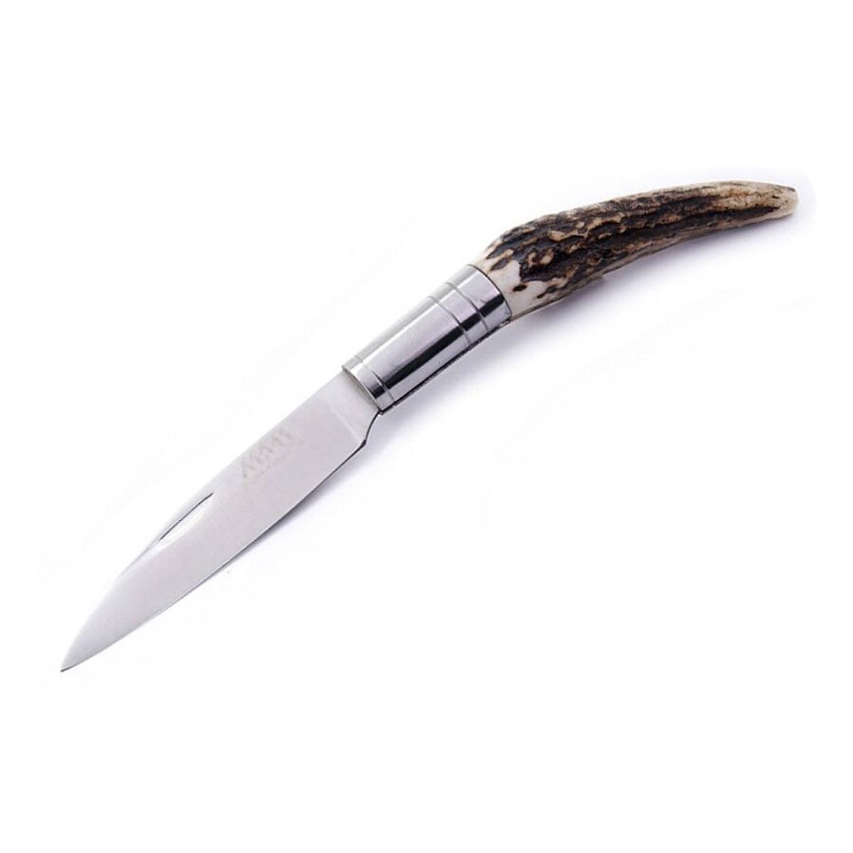 Нож Navalha 2014 сручкой из оленьего рога MAM горизонтальный для складного ножа на пояс 120 мм