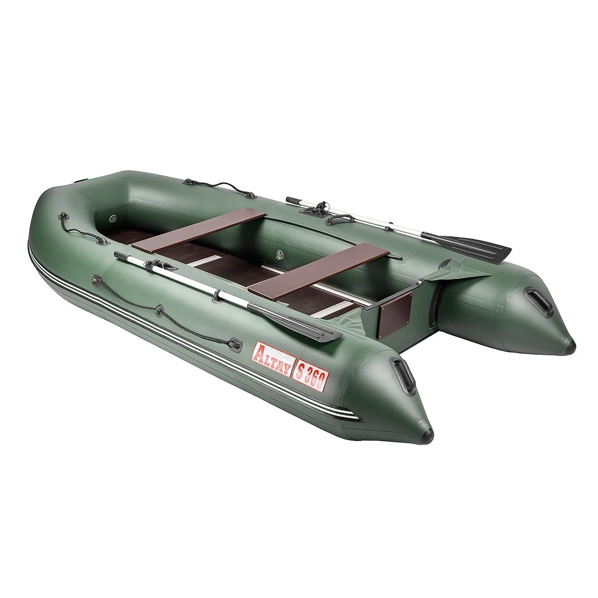 Лодка Алтай S360 (зеленый) Тонар воздушный ножной насос nord yada