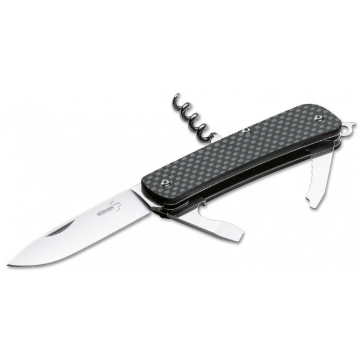Нож складной многопредметный, рукоять карбон, сталь 12С27  BK01BO822 Tech- Tool Carbon 2 Boker