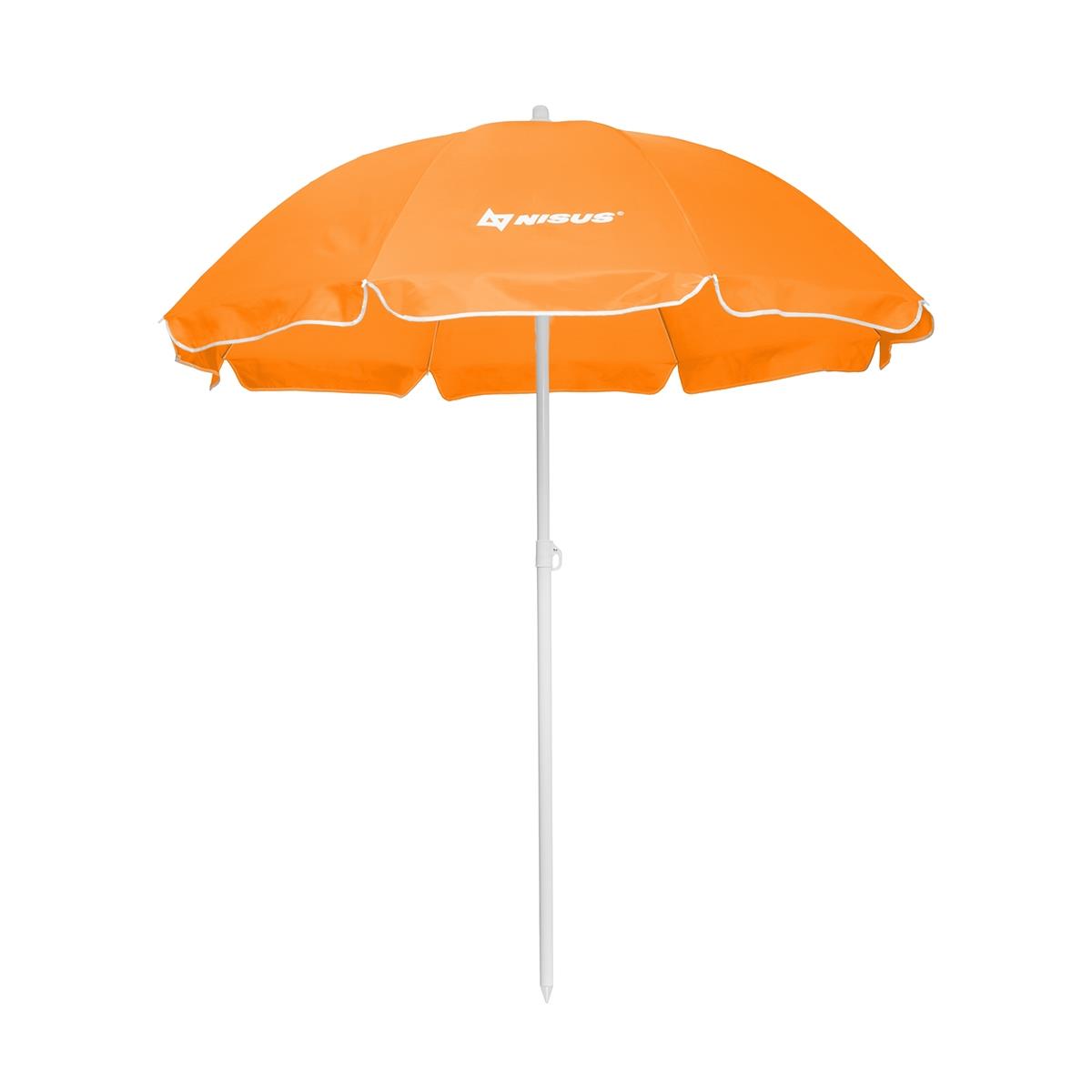 Зонт пляжный d 2,00м прямой оранжевый (22/25/170Т) NA-200-O Nisus ключница на кнопках длина 11 см 7 карабинов оранжевый