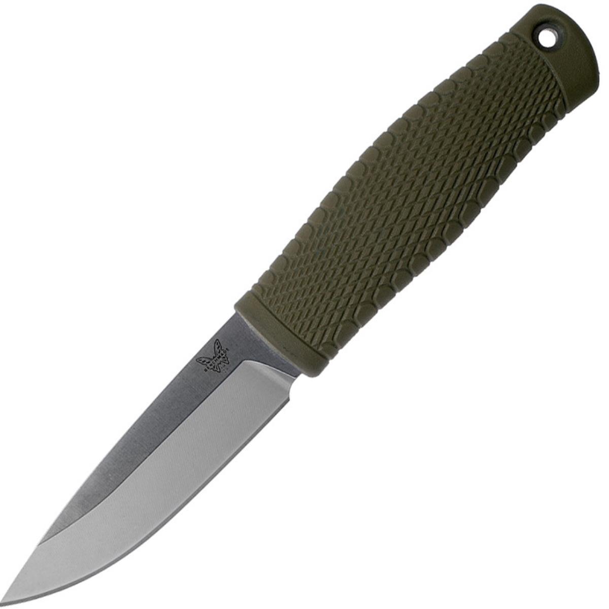 

Нож с фикс. клинком, олив. нейлон. рук-ть, сталь CMP-3V BM200 Puukko Benchmade, 200