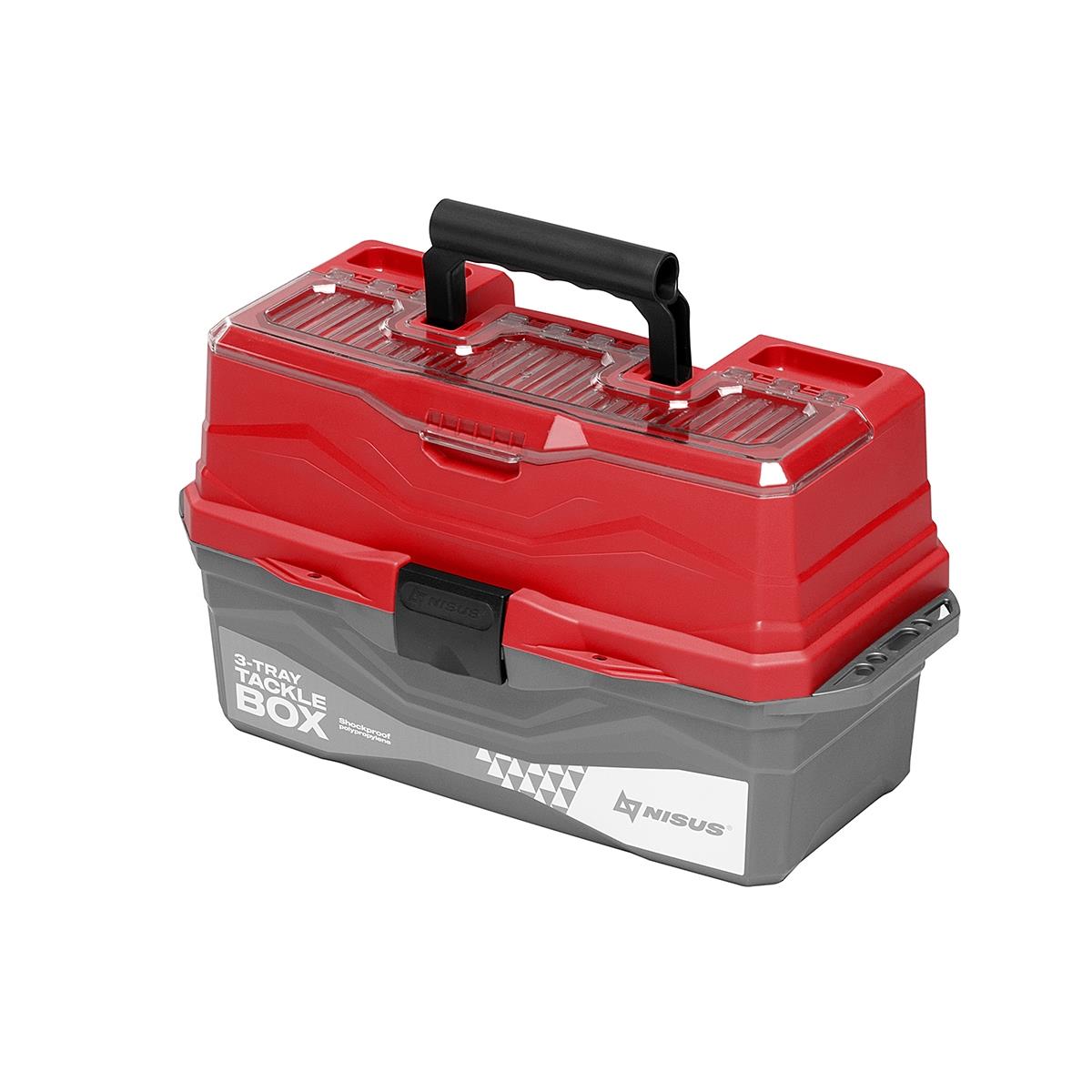 Ящик для снастей Tackle Box трехполочный красный (N-TB-3-R) NISUS подарочный ящик 34×21 5×10 см деревянный с закрывающейся крышкой с ручкой коричневый