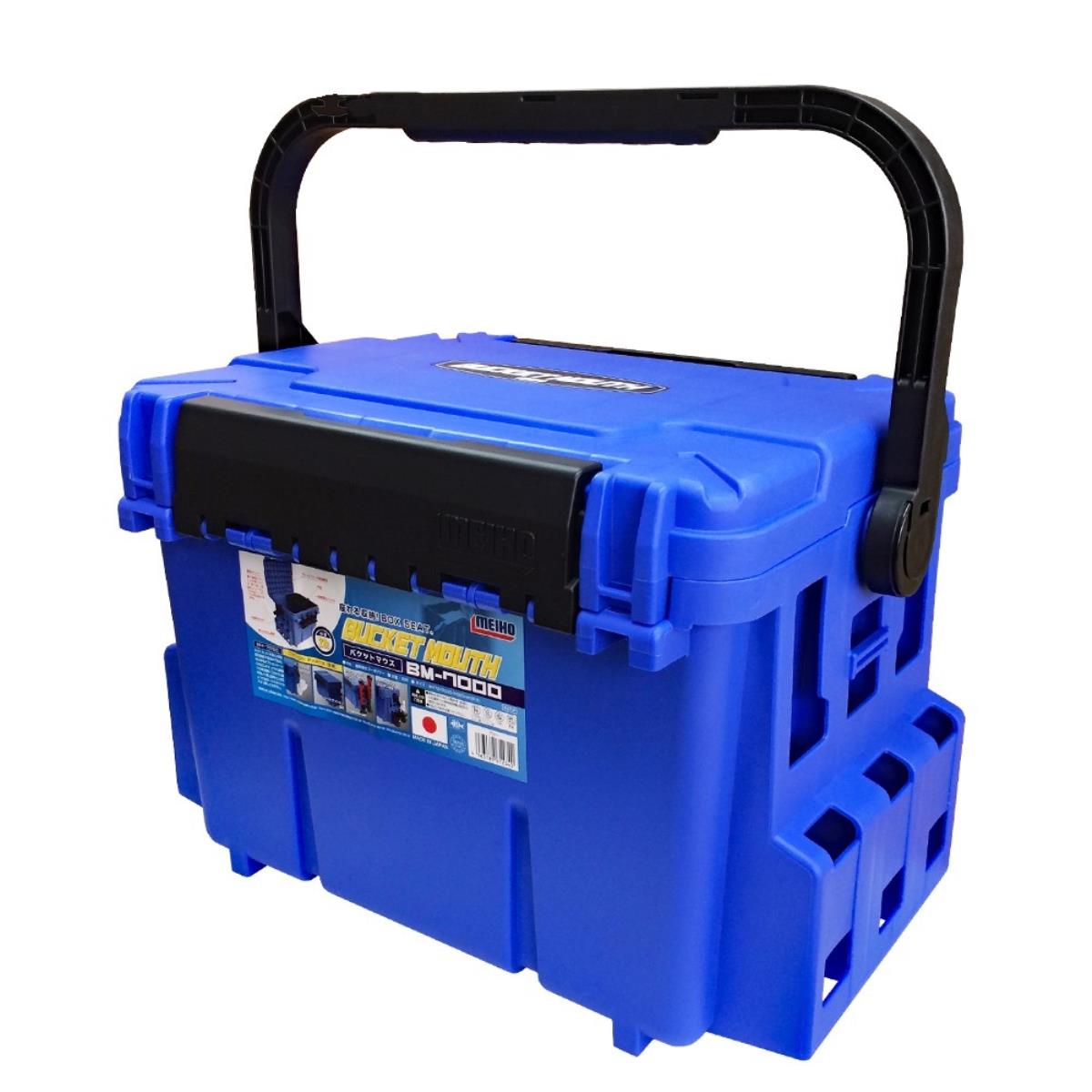 Ящик рыболовный BUCKER MOUTH BM-7000 Blue 475x335x320 (BM-7000-BLUE) Meiho ящик деревянный 34 5×20 5×10 см подарочный комодик белая кисть