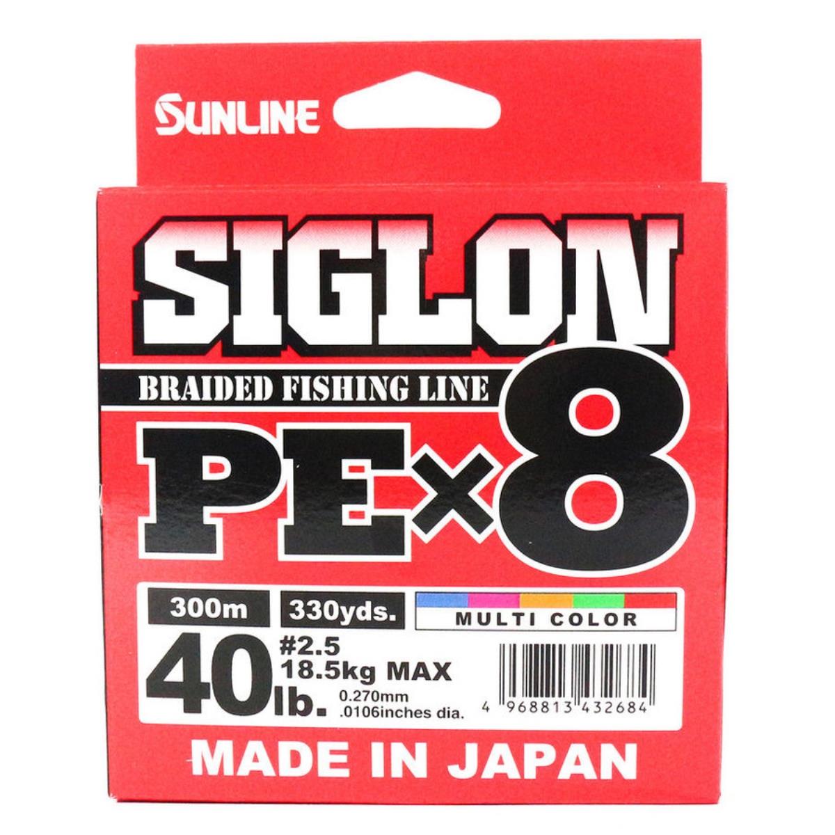 Шнур SIGLON PE×8 150M (Multikolor 5C) Sunline шнур для вязания 100% полиэфир 1мм 200м 75±10гр 19 голубой