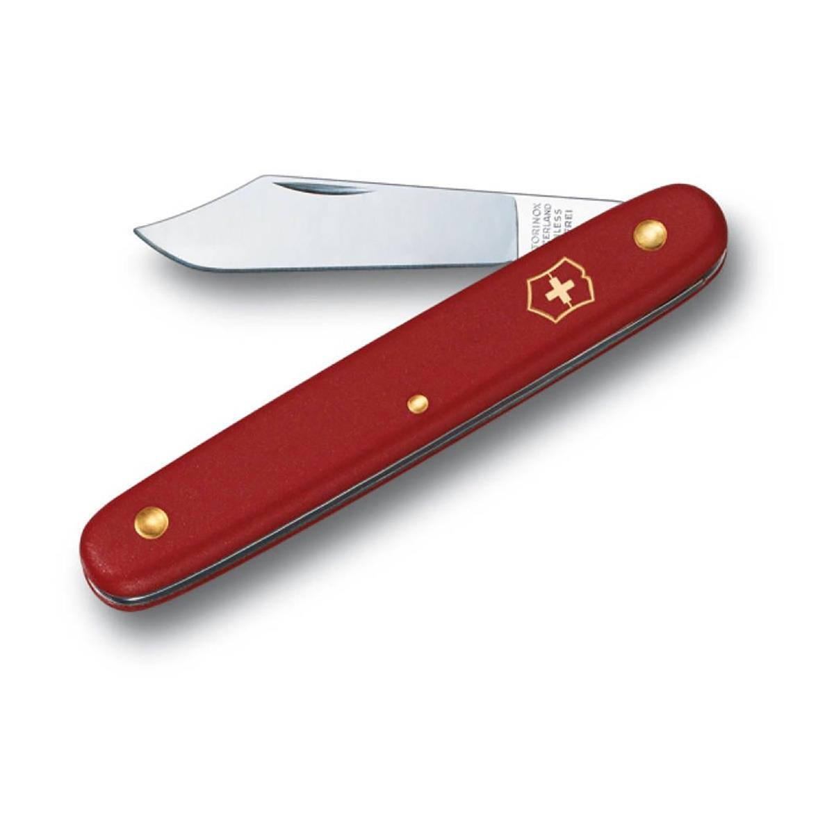 Нож 3.9010 садовый, красная рукоять VICTORINOX нож armero a511 183 обрезиненная рукоять 18 мм лезвия 10 шт