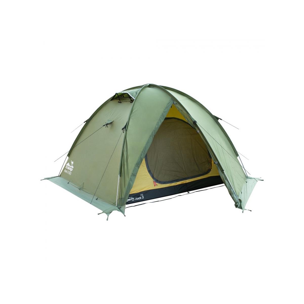 Трехместная палатка ROCK 3 V2 зеленый (TRT-28) Tramp