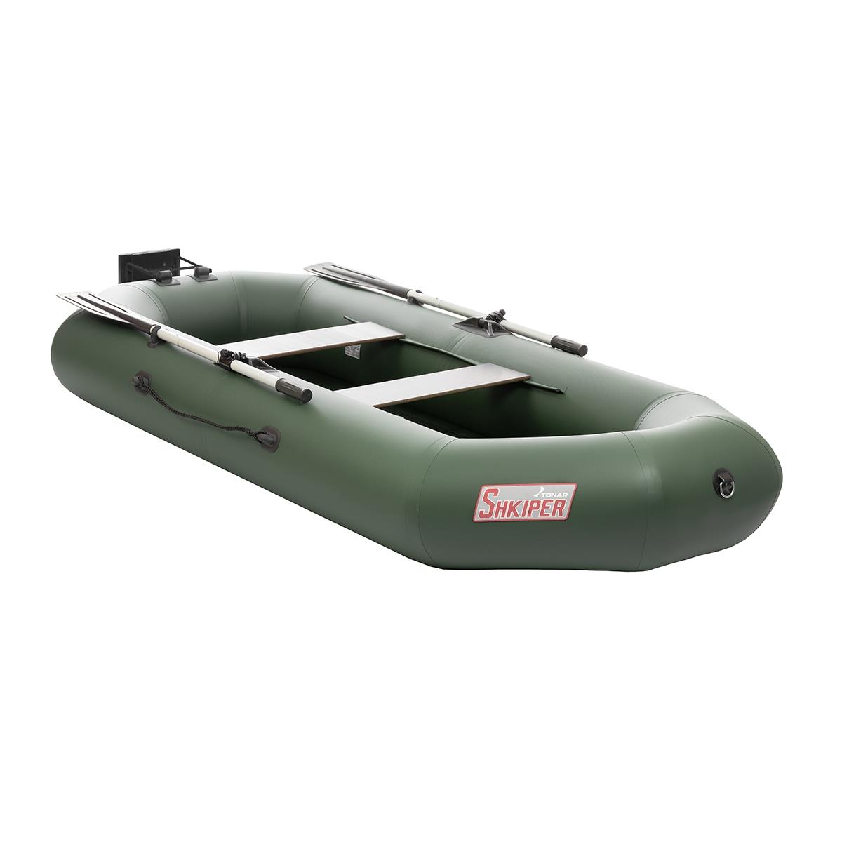 Лодка Шкипер 280нт зеленый Тонар насос ножной с манометром 2 цилиндра
