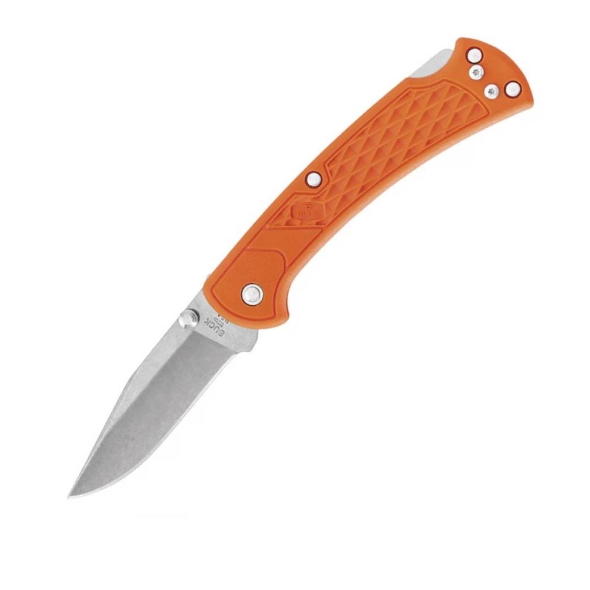 Нож складной, сталь 420HC, рукоять оранж. нейлон B0112ORS 112 Slim Select Buck Knives 277343 - фото 1