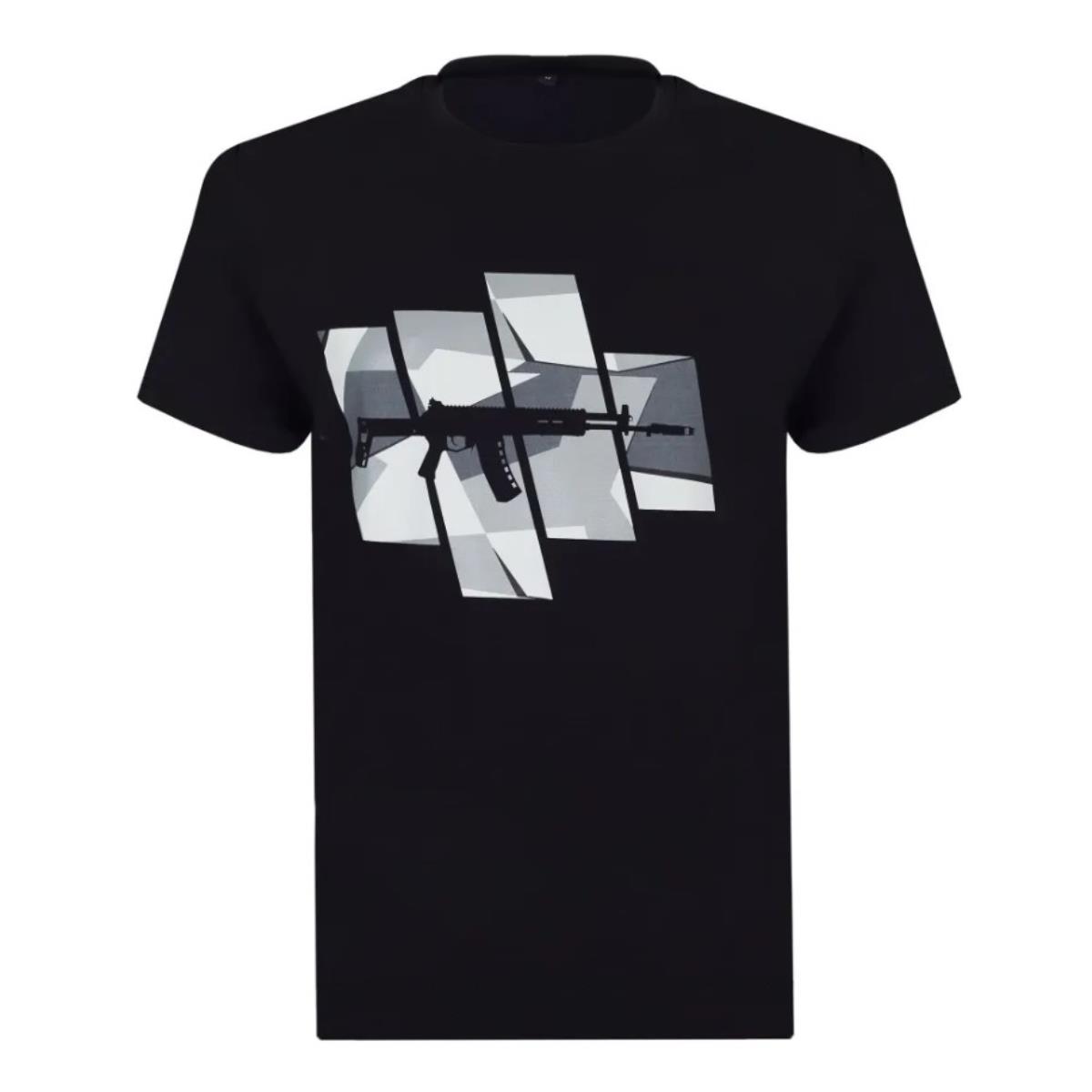 Футболка с принтом "АК-12 Gen2"; черная; размер L (KKF000051) Калашников