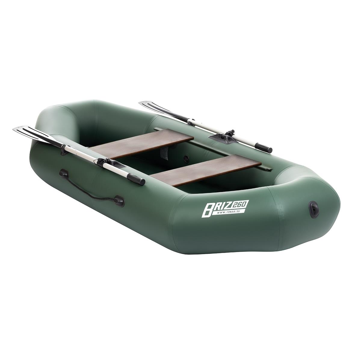 Лодка Бриз 260 (зеленый) Тонар насос ножной