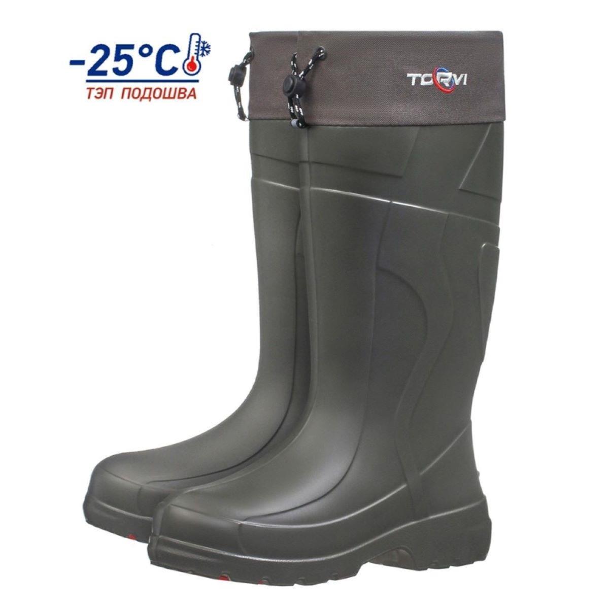 

Сапоги из ЭВА (-25°С) подошва ТЭП с вкладышем TORVI, -25C oliva s/v TEP r43/44