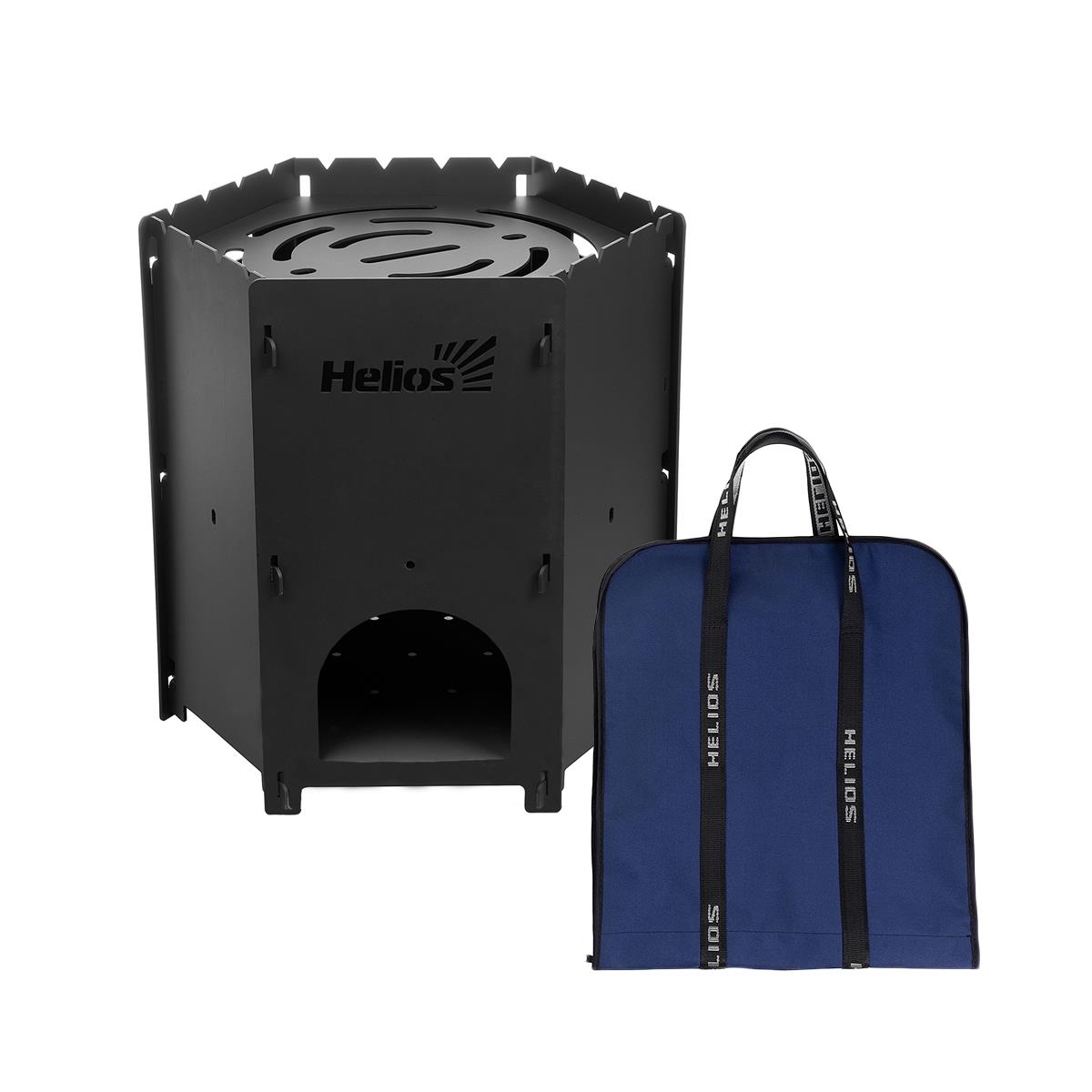 Печь под казан, сталь 3 мм, термостойкое покрытие, сумка (T-HS-PKM-01S) Helios печь под казан везувий