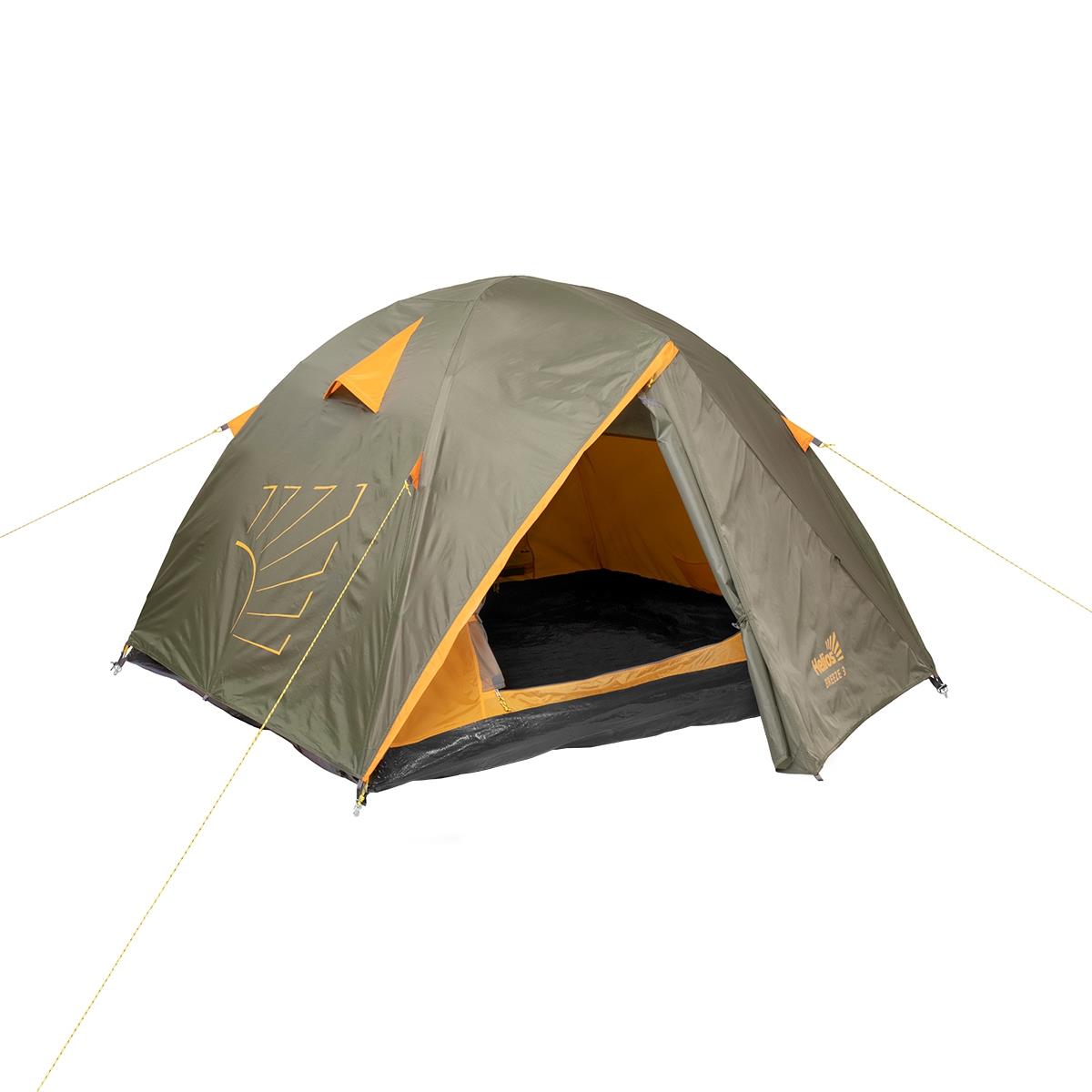 Палатка трехместная BREEZE-3 (HS-2370-3 GO) Helios трекинговая палатка maclay