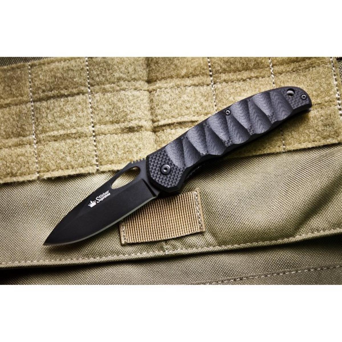 Нож складной Hero 440C BT (Черный, G10) Kizlyar Supreme шейный нож hammy baby aus 8 sw kizlyar supreme