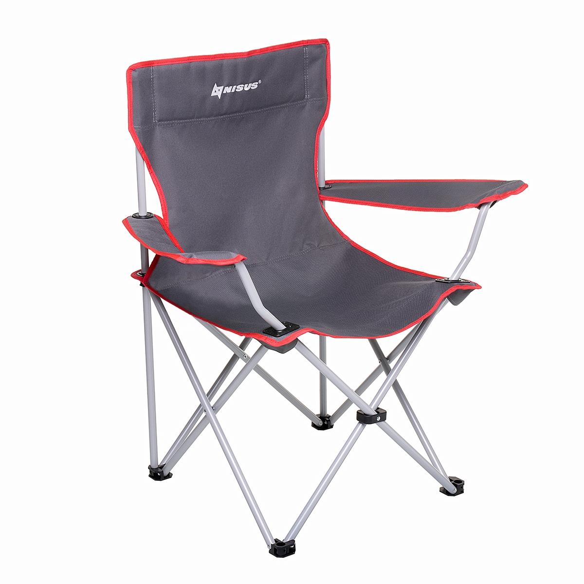 Кресло складное серый/красный без чехла (N-242-GR-1) (пр-во Тонар) Nisus складное кресло palisad
