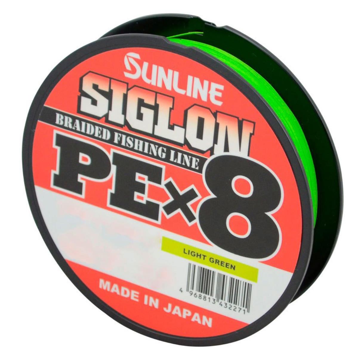 Шнур SIGLON PE×8 150M (Light Green) Sunline шнур siglon pe×4 150 м light green sunline
