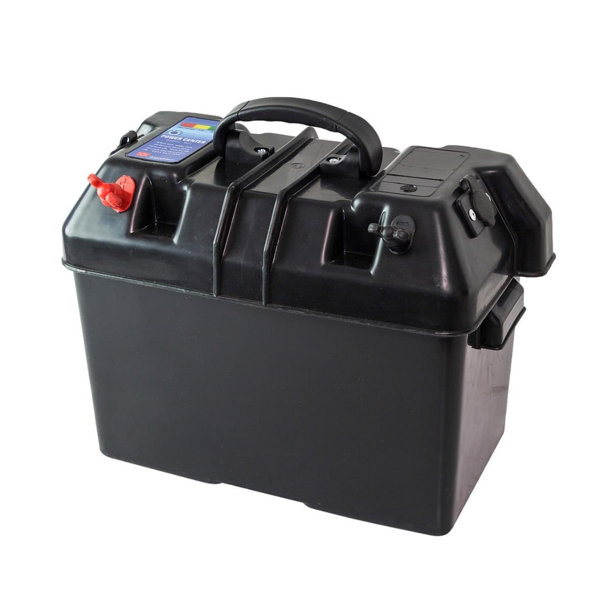 Ящик для АКБ 335х185х225 мм с клеммами и прикуривателями (C11537) ящик для инструмента курс