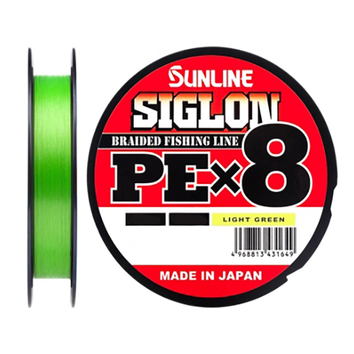 Шнур SIGLON PE×8 200M (Light Green) #0.3/5LB Sunline шнур siglon pe×4 150 м light green sunline
