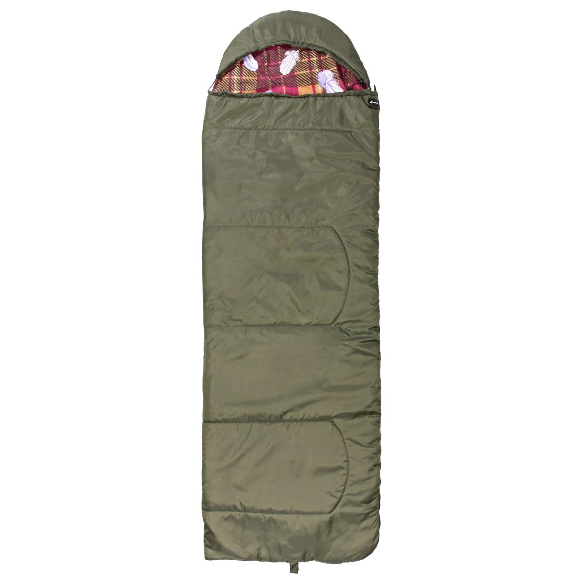 

Спальный мешок TRAVEL (220*70) Hollow fiber 200 зелёный Nisus, N-SB-H200-210x70