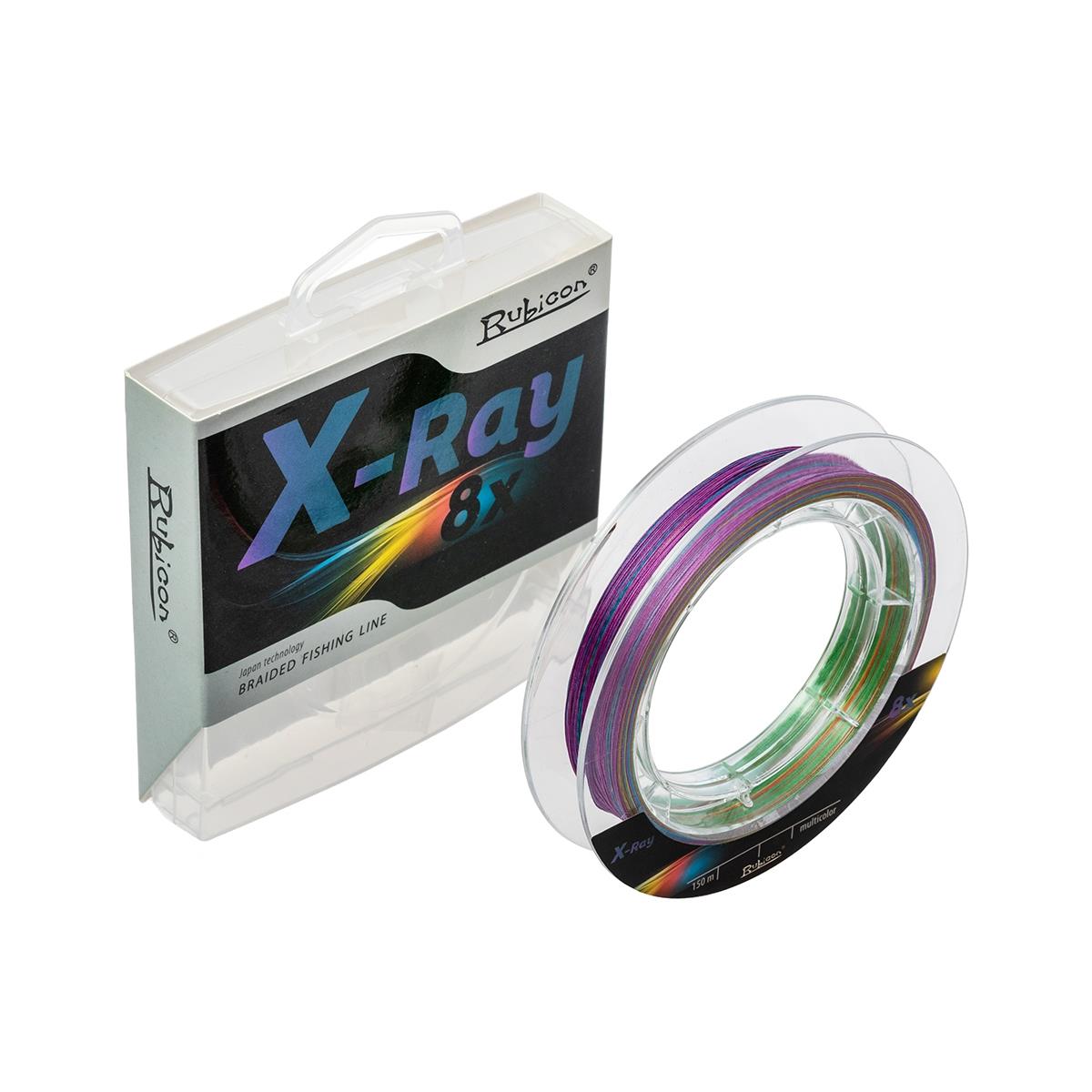 Леска плетеная X-Ray 8-x 150 м, цвет multicolor RUBICON
