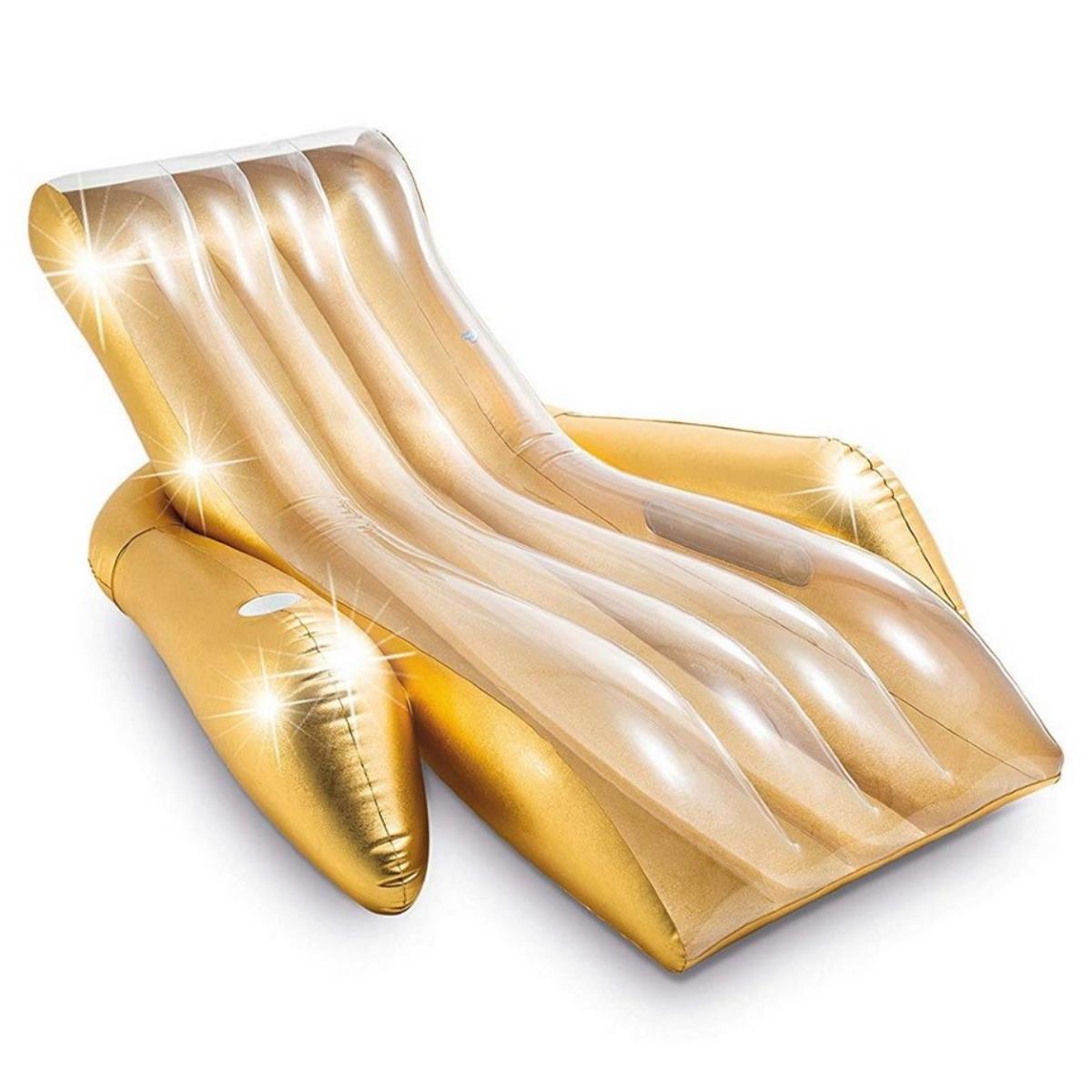 Кресло-шезлонг для плавания надувное 1,75х1,19х0,61м (56803) INTEX шезлонг рим graphite