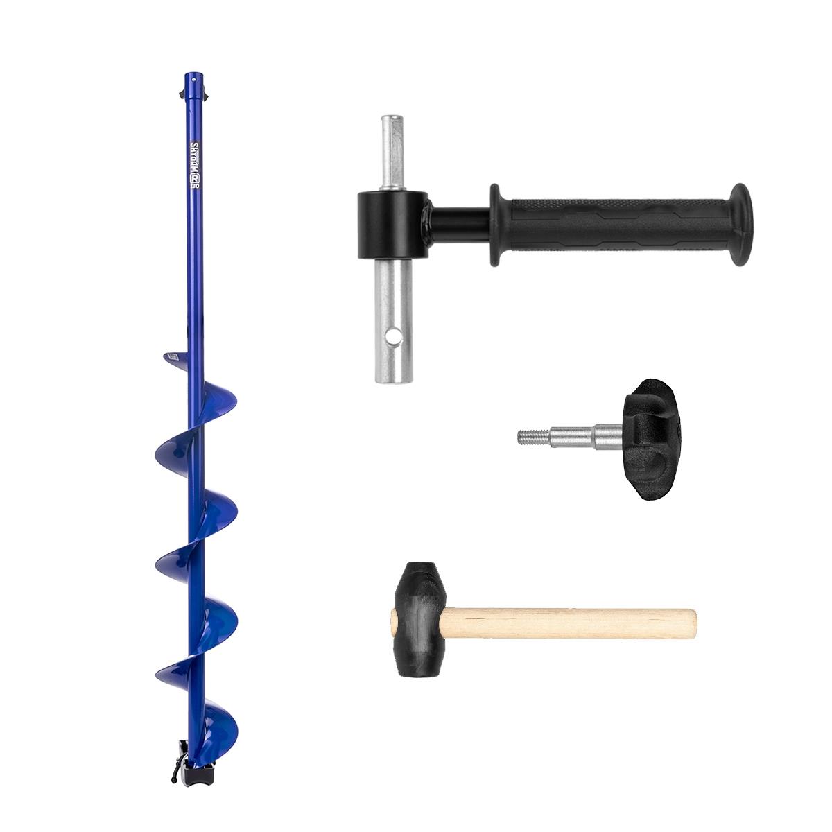 Комплект Шнек 130R для шуруповерта ELECTROSHTORM адаптер АШ20ПС молоточек Helios 6040₽