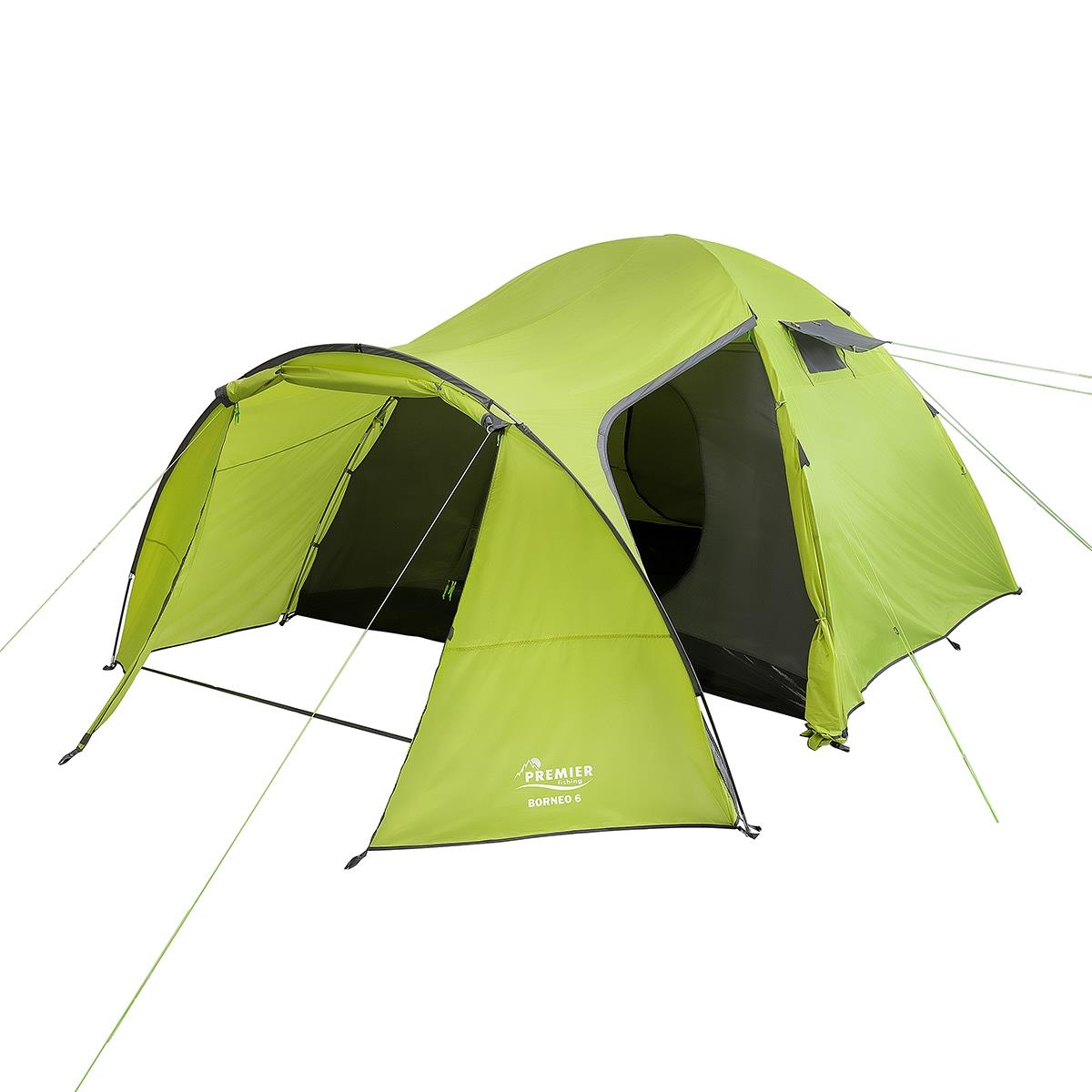 Палатка 6-местная BORNEO-6-G зеленая Premier Fishing палатка шатер trimm shelters sunshield песочный 45571