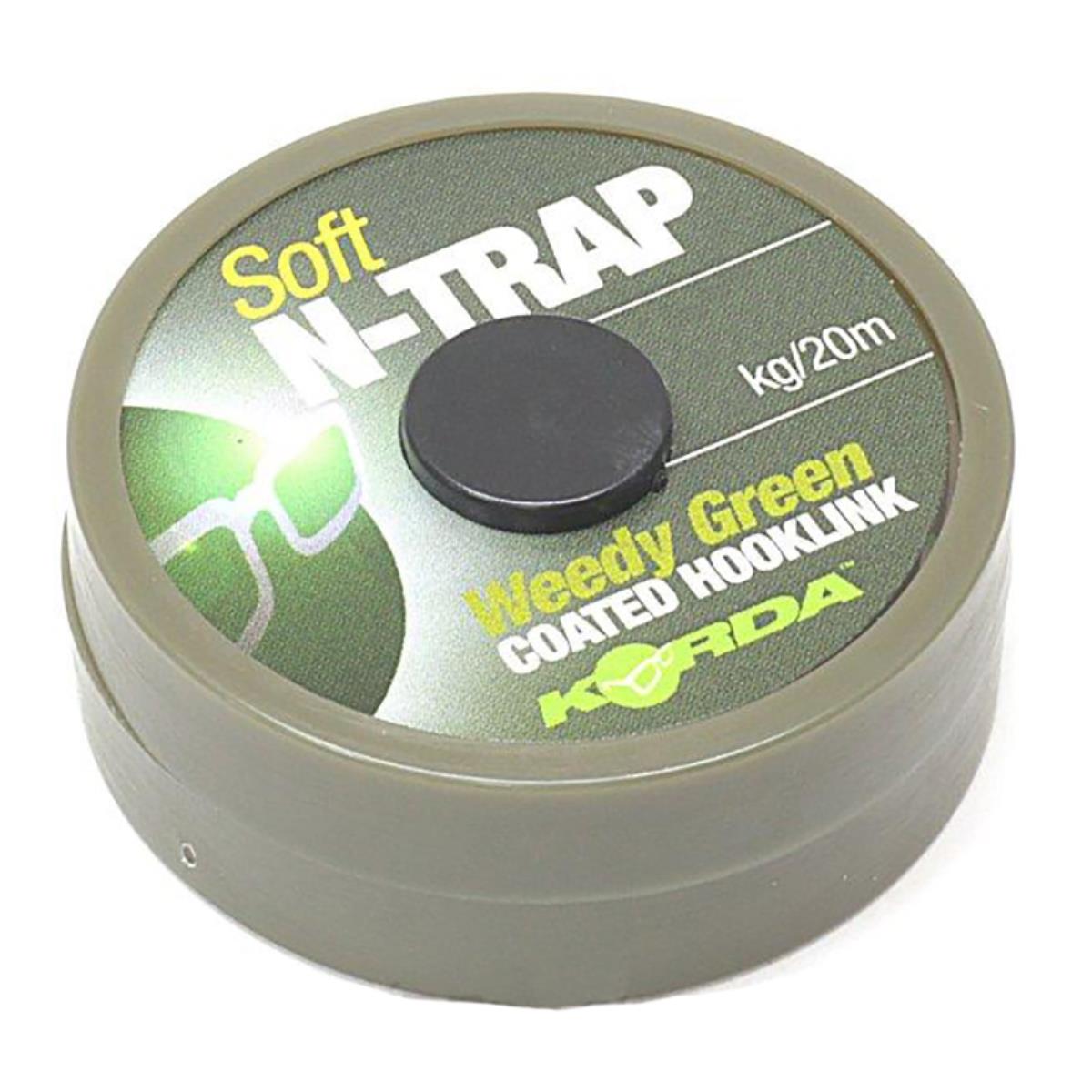 Поводковый материал N-Trap Semi-stiff 20lb Weedy Green Korda