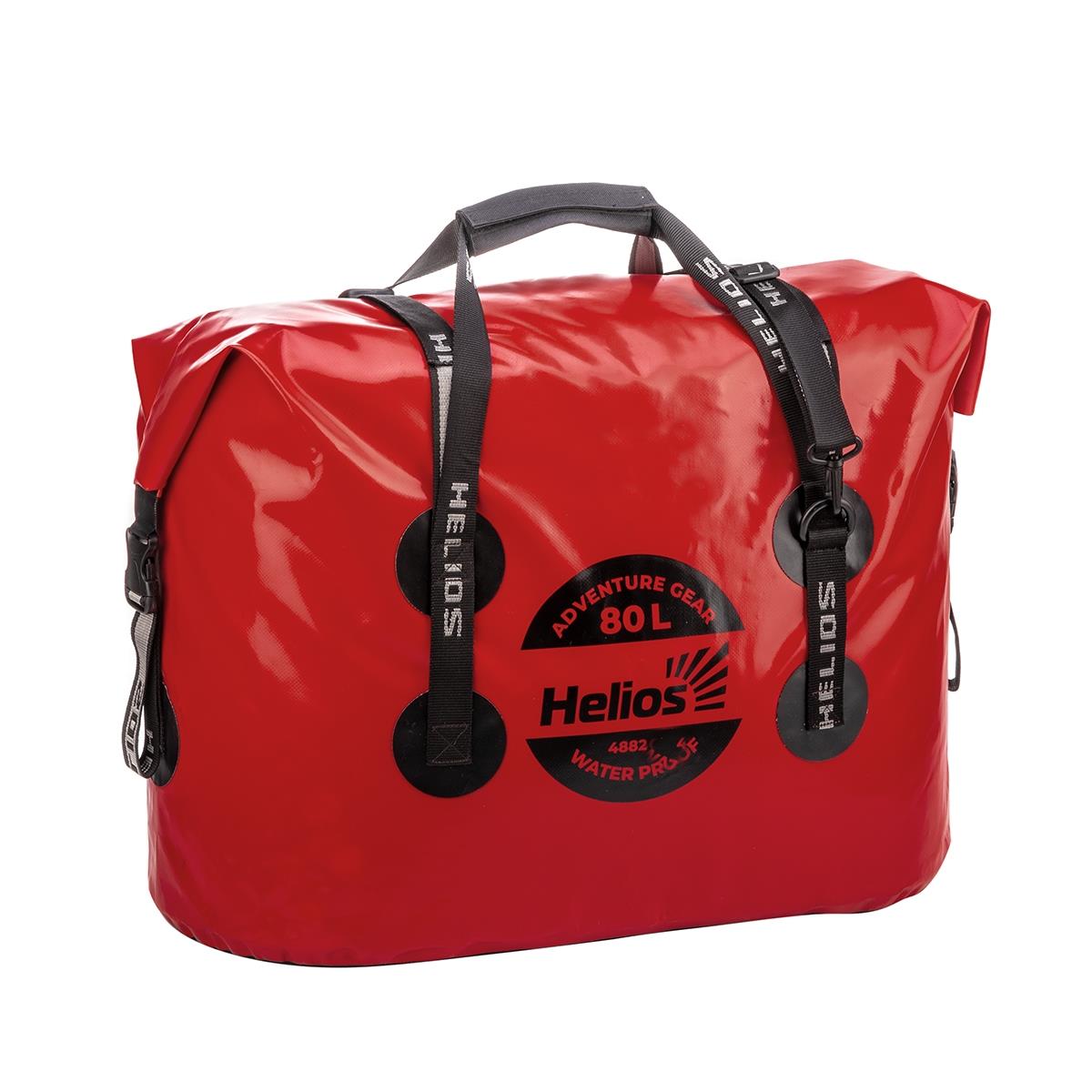 Гермосумка 80л (ПВХ, красный/черный)  Helios сумка клатч на магните длинный ремень красный