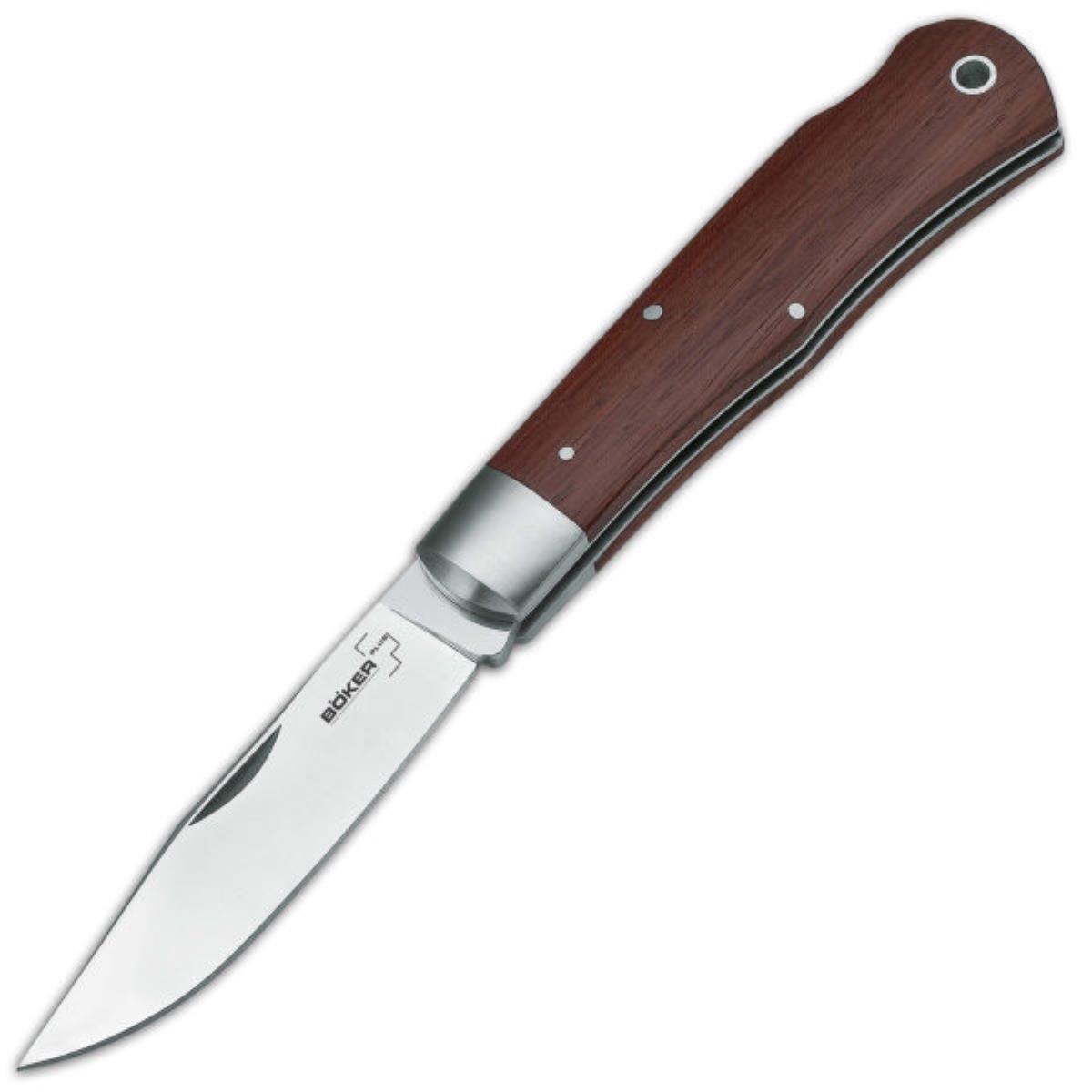 Нож складной рукоять бубинга  BK01BO185 Lockback Bubinga Boker универсальный складной нож workpro с двумя лезвиями трапециевидные лезвия wp213016