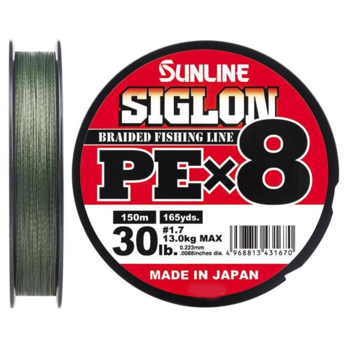 Шнур SIGLON PE×8 150M (Light Green) Sunline шнур вощеный на бобине d 1 5мм l 50м