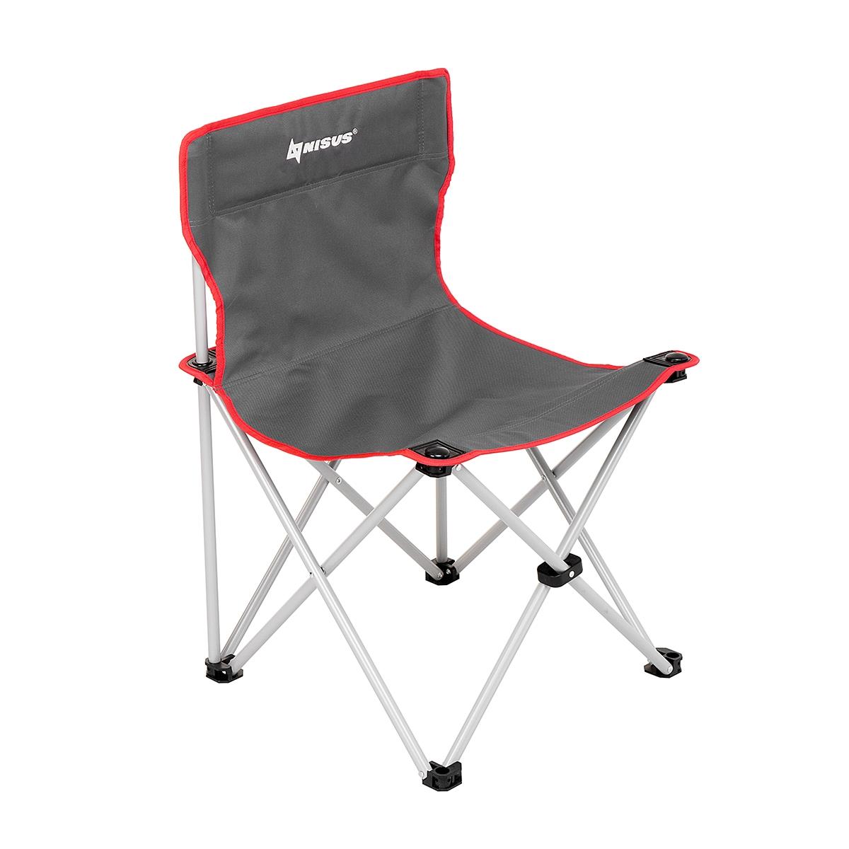 Стул складной серый/красный без чехла (N-96801-GR-1) (пр-во Тонар) Nisus складной стул tourist