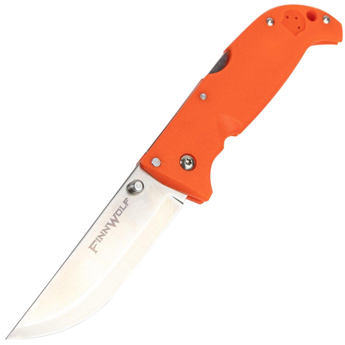 Нож складной 20NPJ Finn Wolf Blaze Orange, рук-ть оранж. пластик, клинок AUS 8A Cold Steel тренировочный кинжал cold steel training dagger 92bkd полипропилен